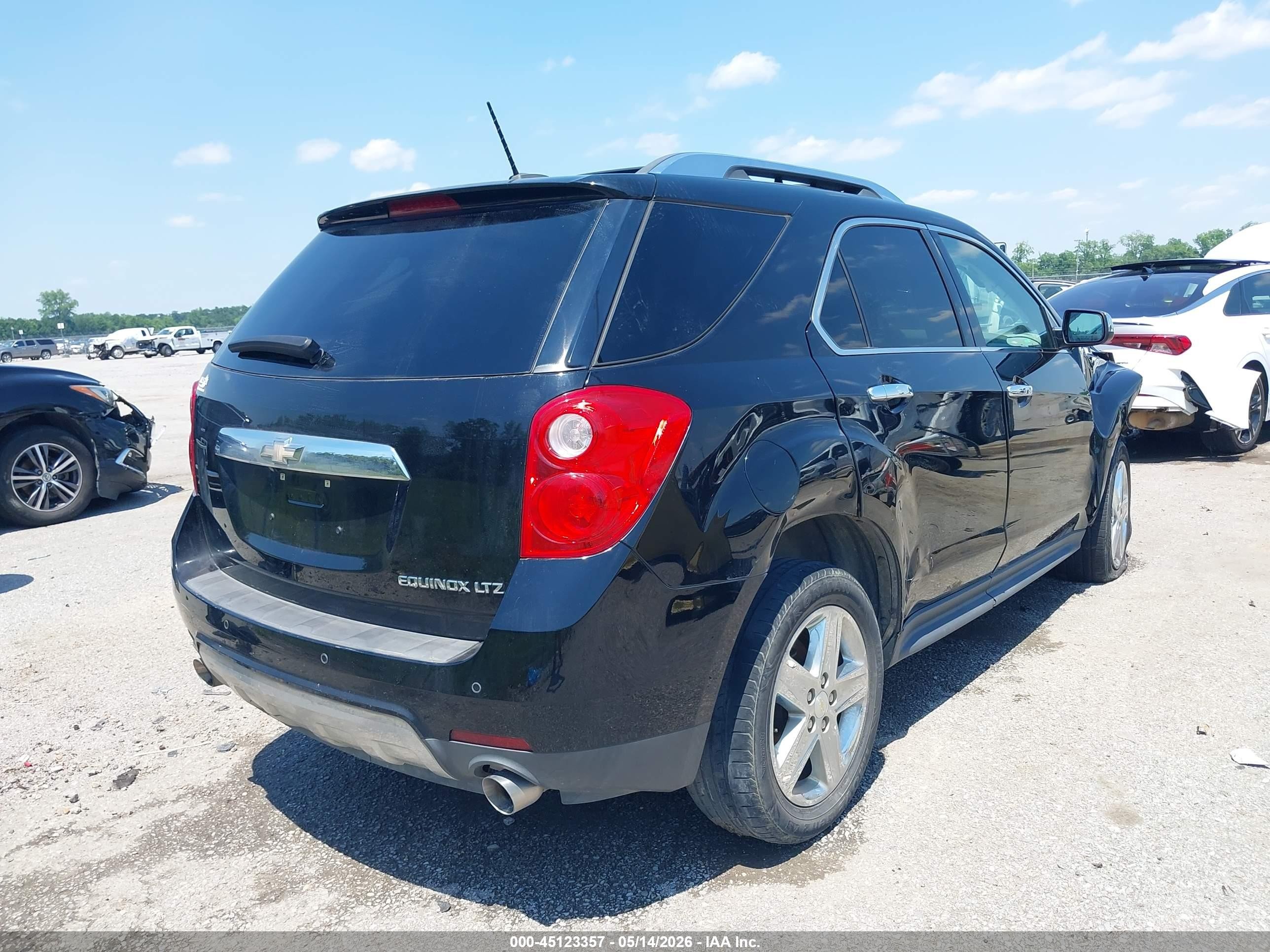 2015 Chevrolet Equinox Ltz Black vin: 2GNFLDE34F6133668