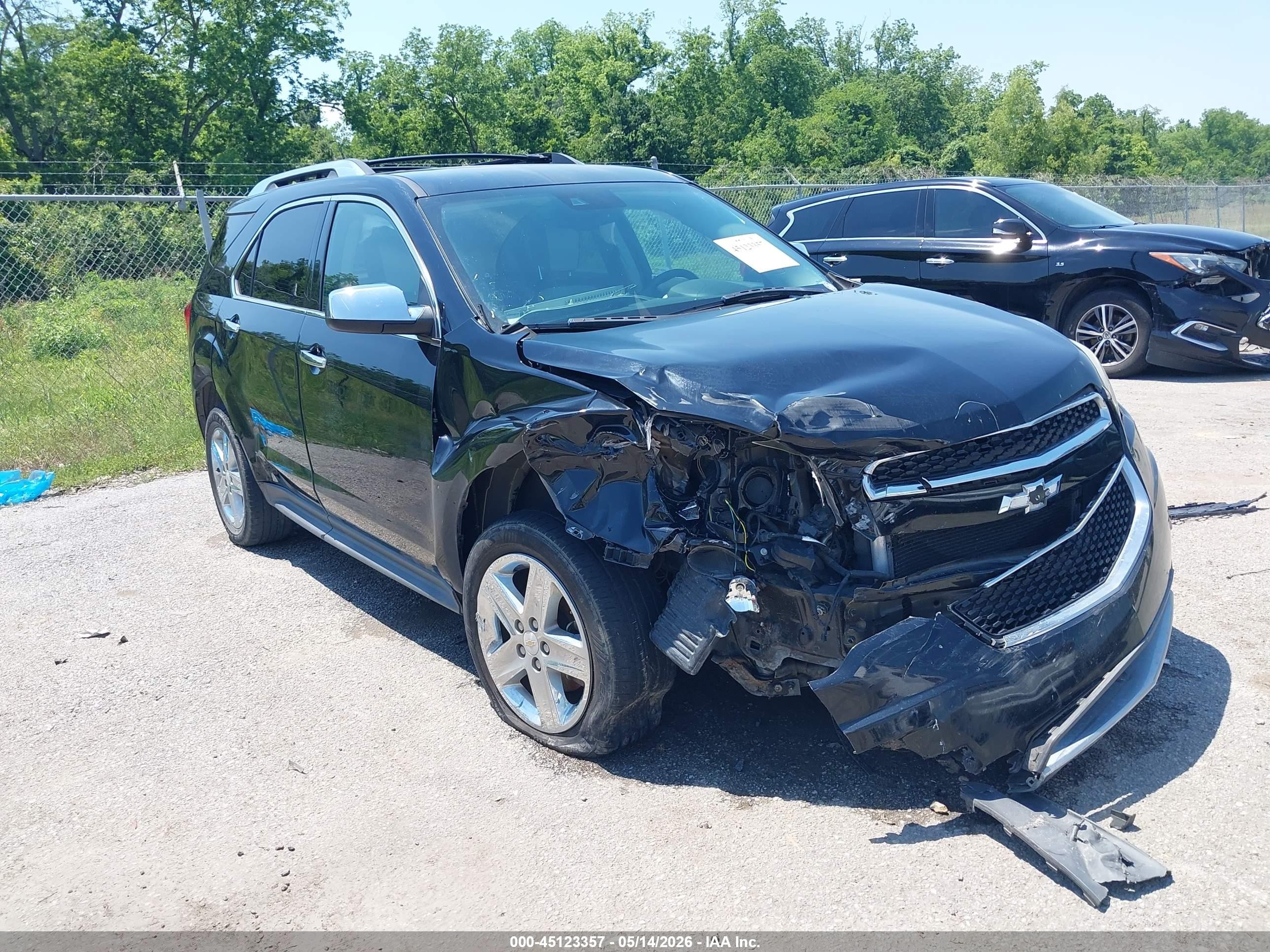 2015 Chevrolet Equinox Ltz Black vin: 2GNFLDE34F6133668