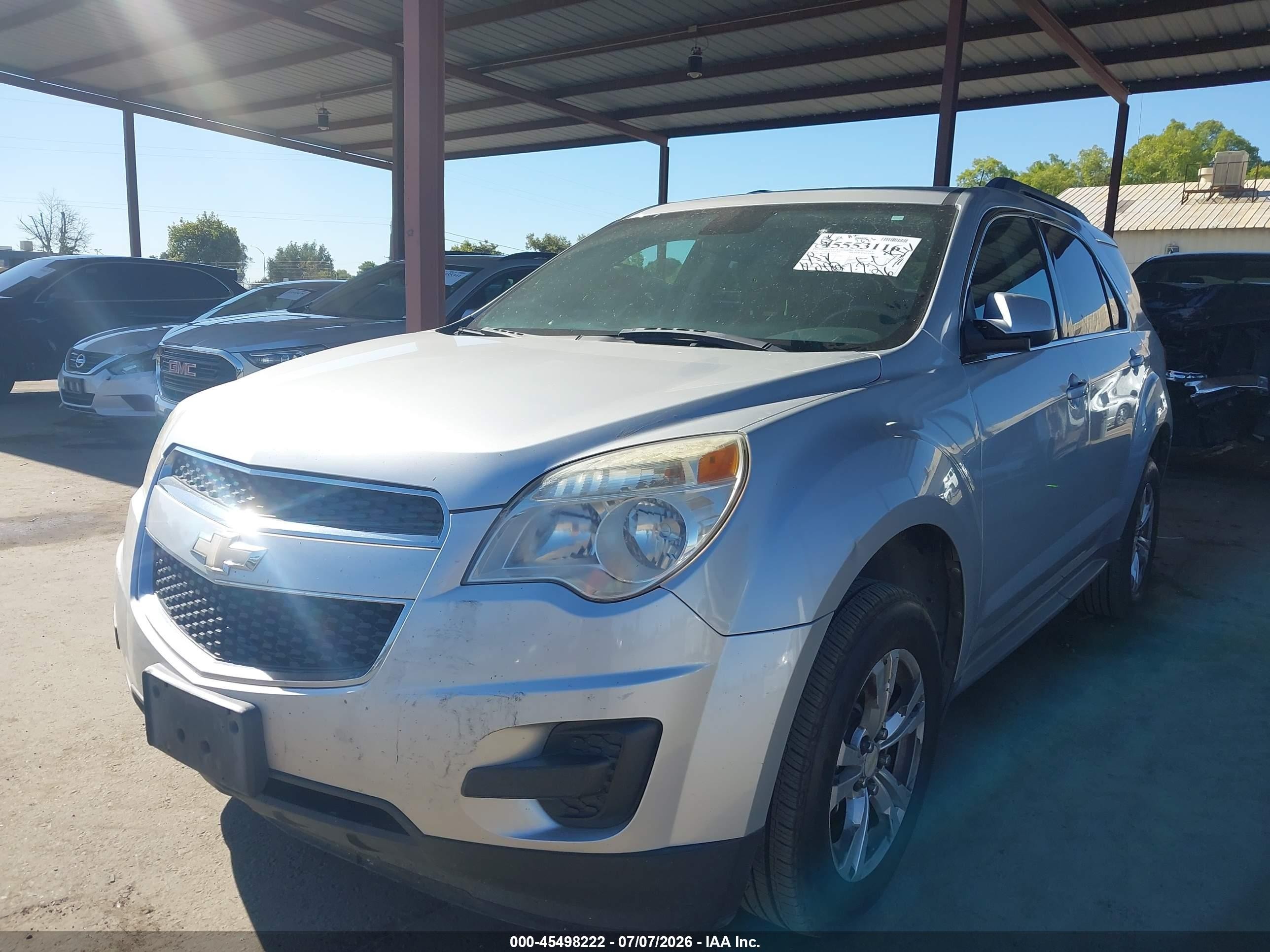 2012 Chevrolet Equinox Lt W/1lt Silver vin: 2GNFLDE52C6105669
