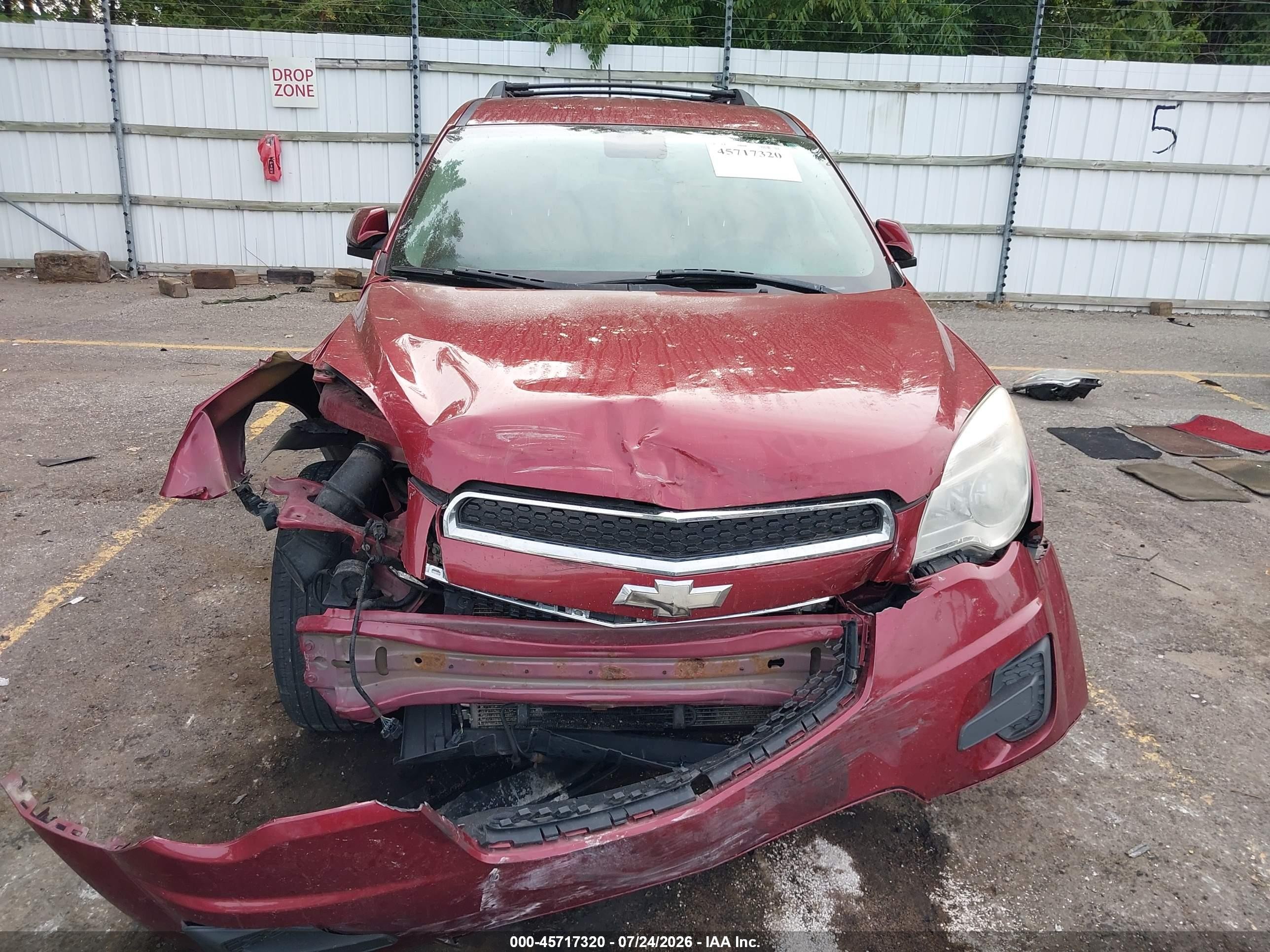 2012 Chevrolet Equinox Lt W/1lt Burgundy vin: 2GNFLDE53C6266547