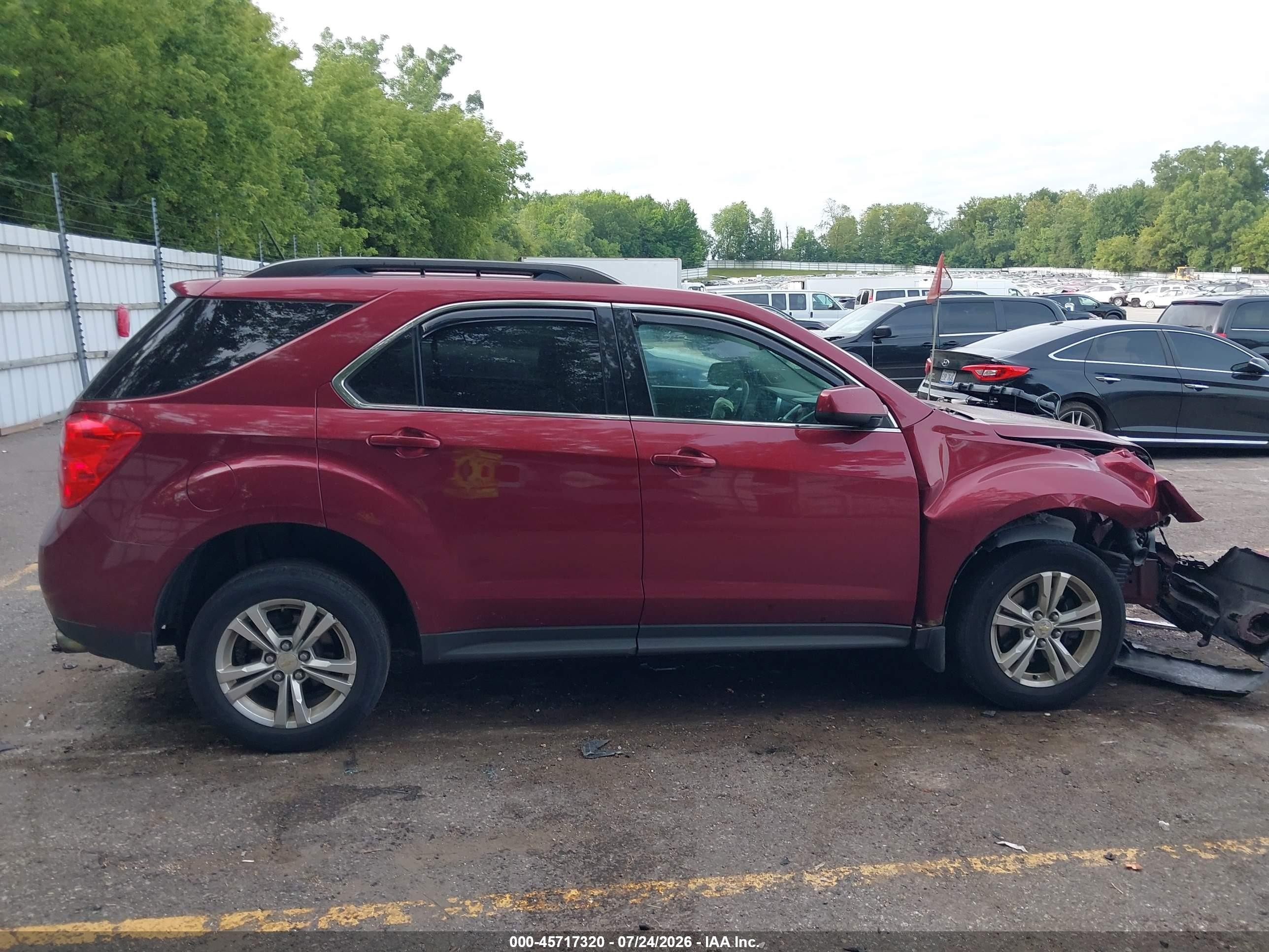 2012 Chevrolet Equinox Lt W/1lt Burgundy vin: 2GNFLDE53C6266547