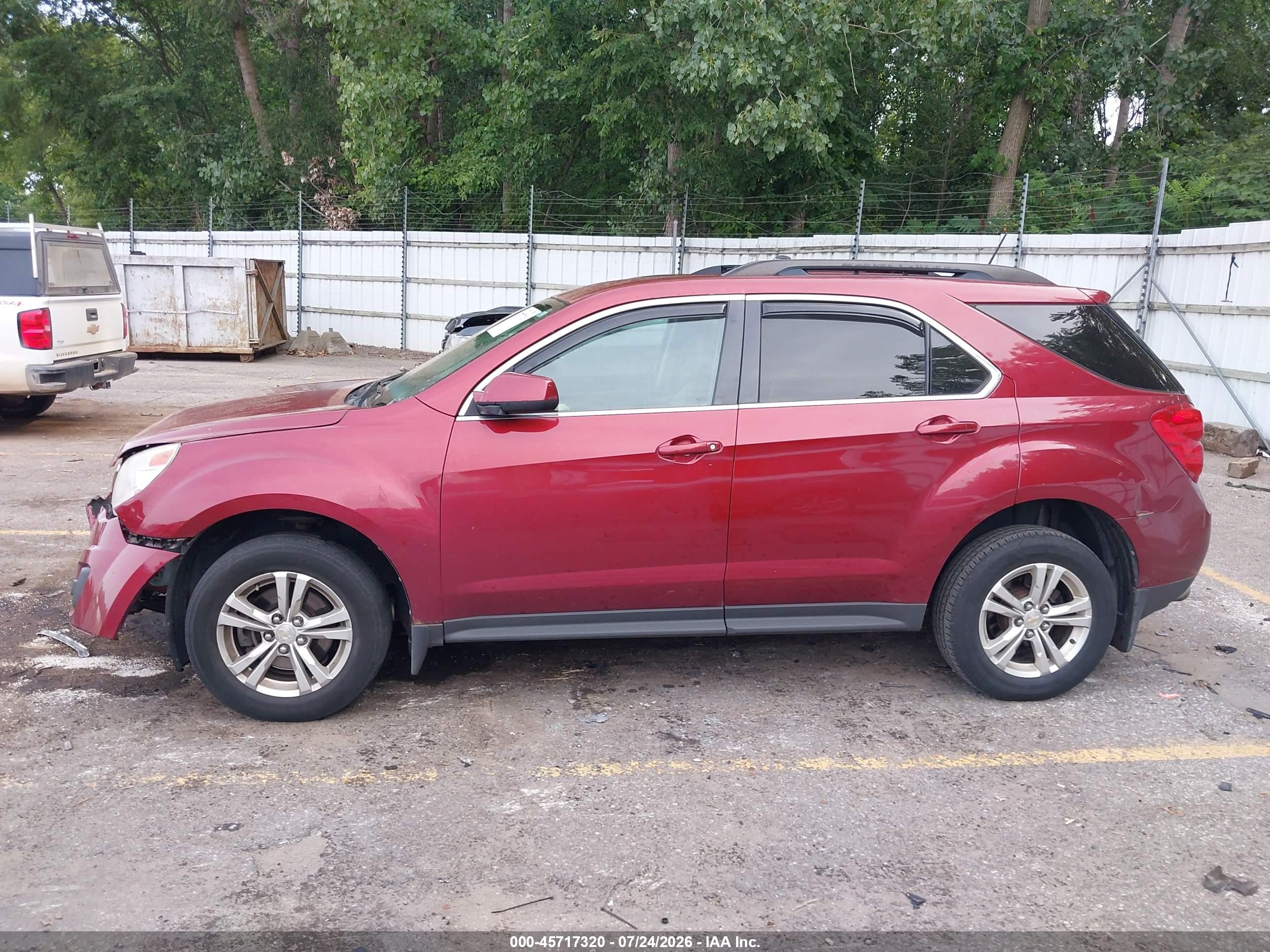 2012 Chevrolet Equinox Lt W/1lt Burgundy vin: 2GNFLDE53C6266547