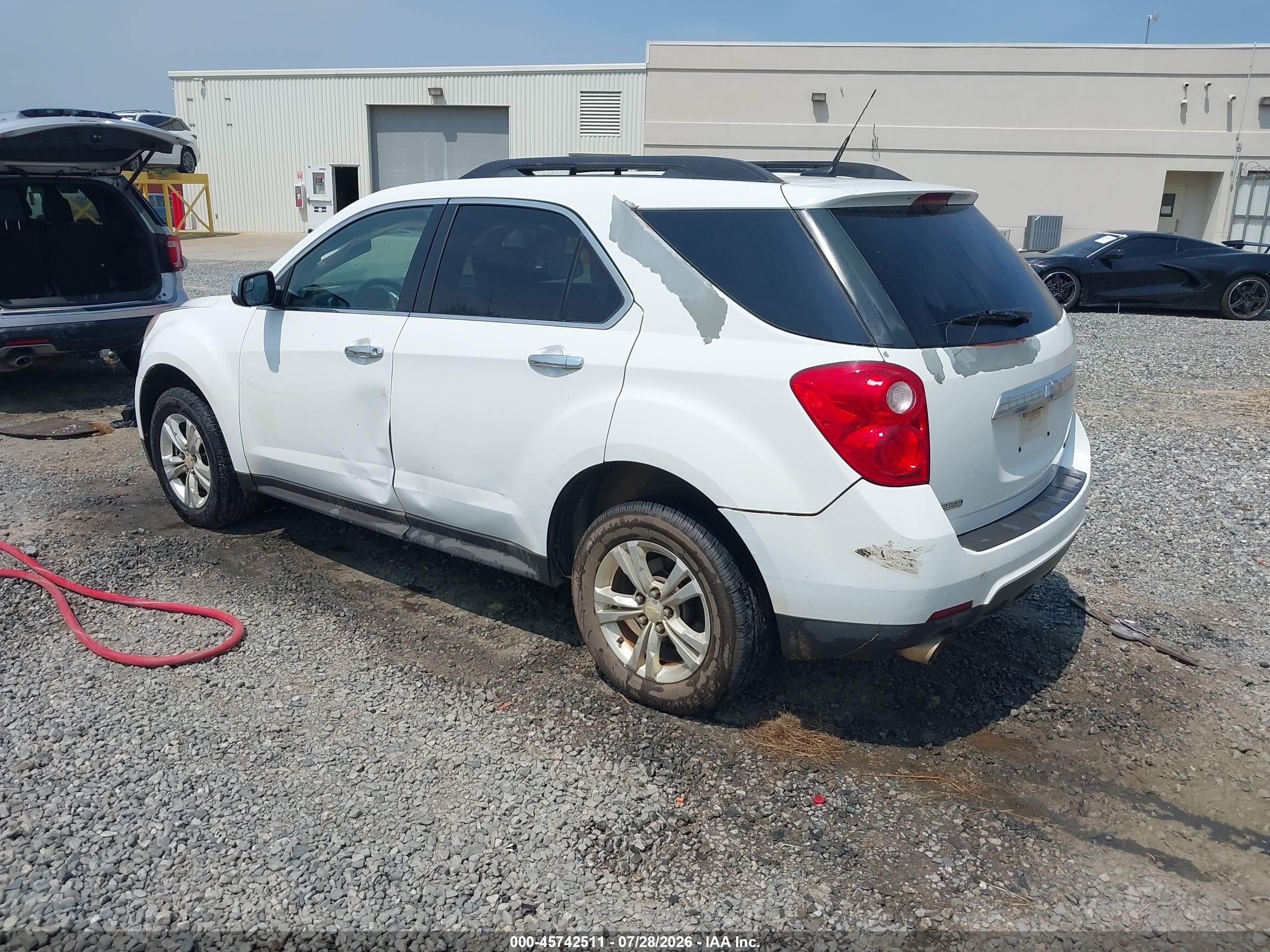2012 Chevrolet Equinox Lt W/1lt White vin: 2GNFLDE58C6177430