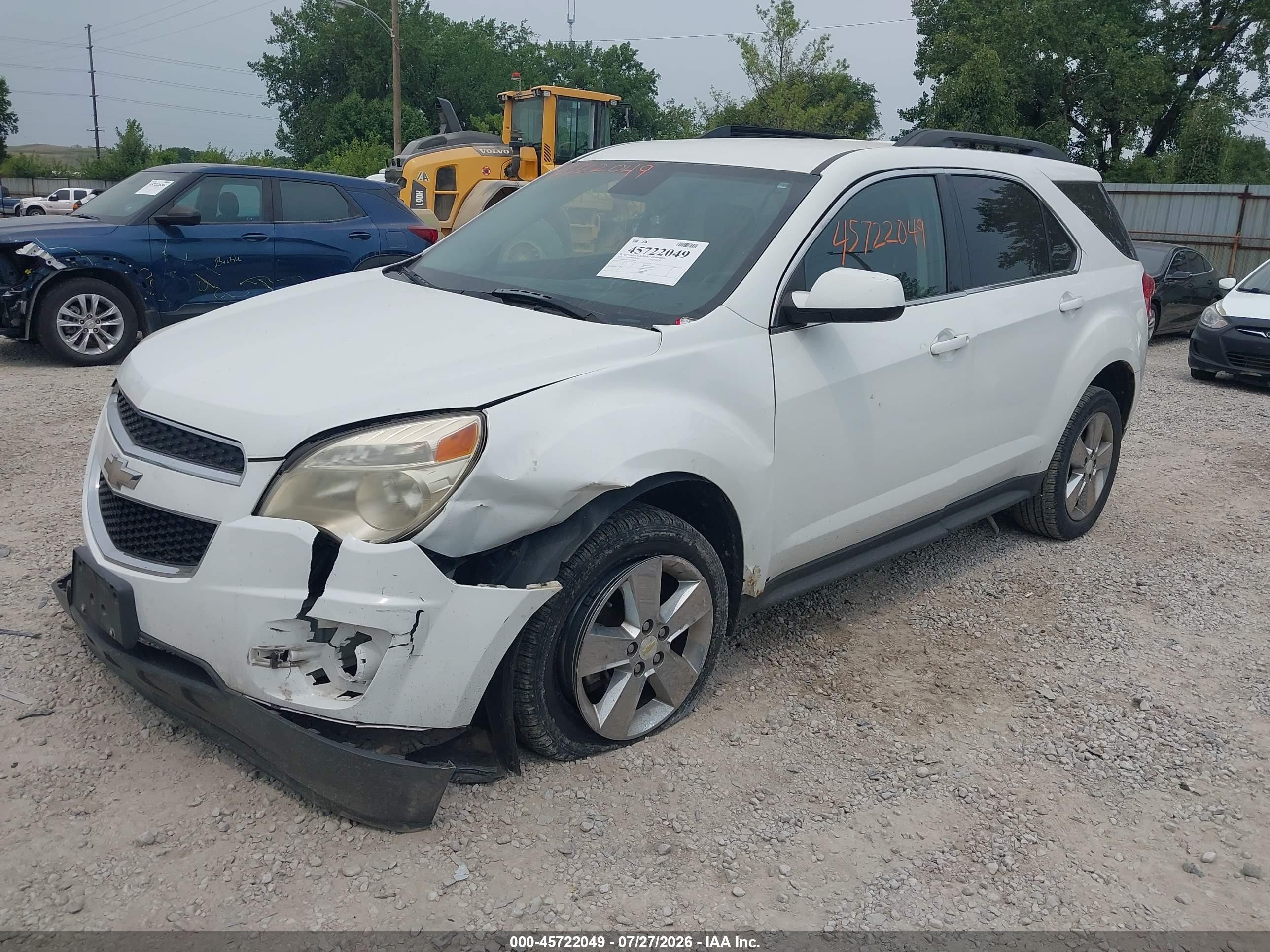 2012 Chevrolet Equinox Lt W/1lt White vin: 2GNFLDE5XC6337078