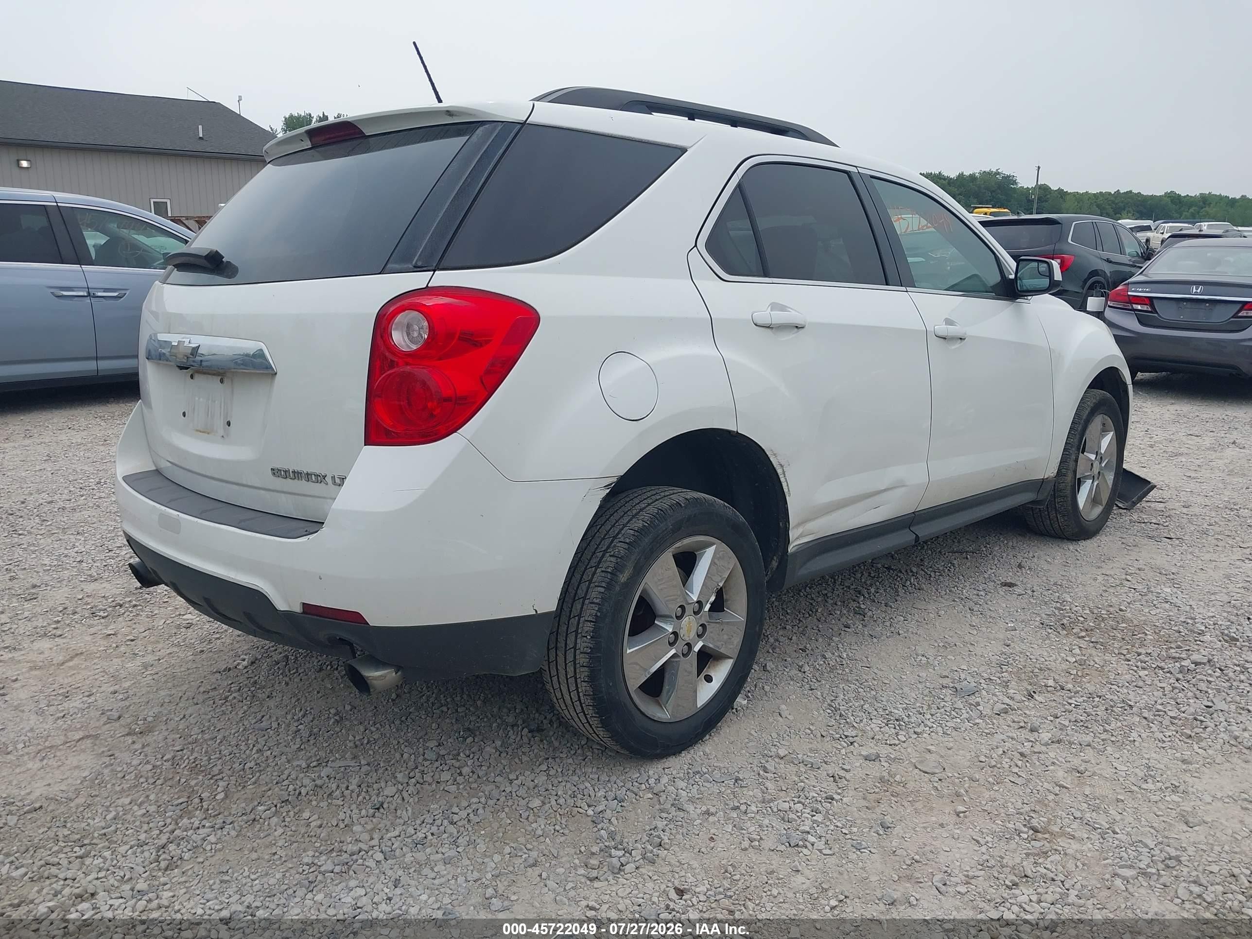 2012 Chevrolet Equinox Lt W/1lt White vin: 2GNFLDE5XC6337078