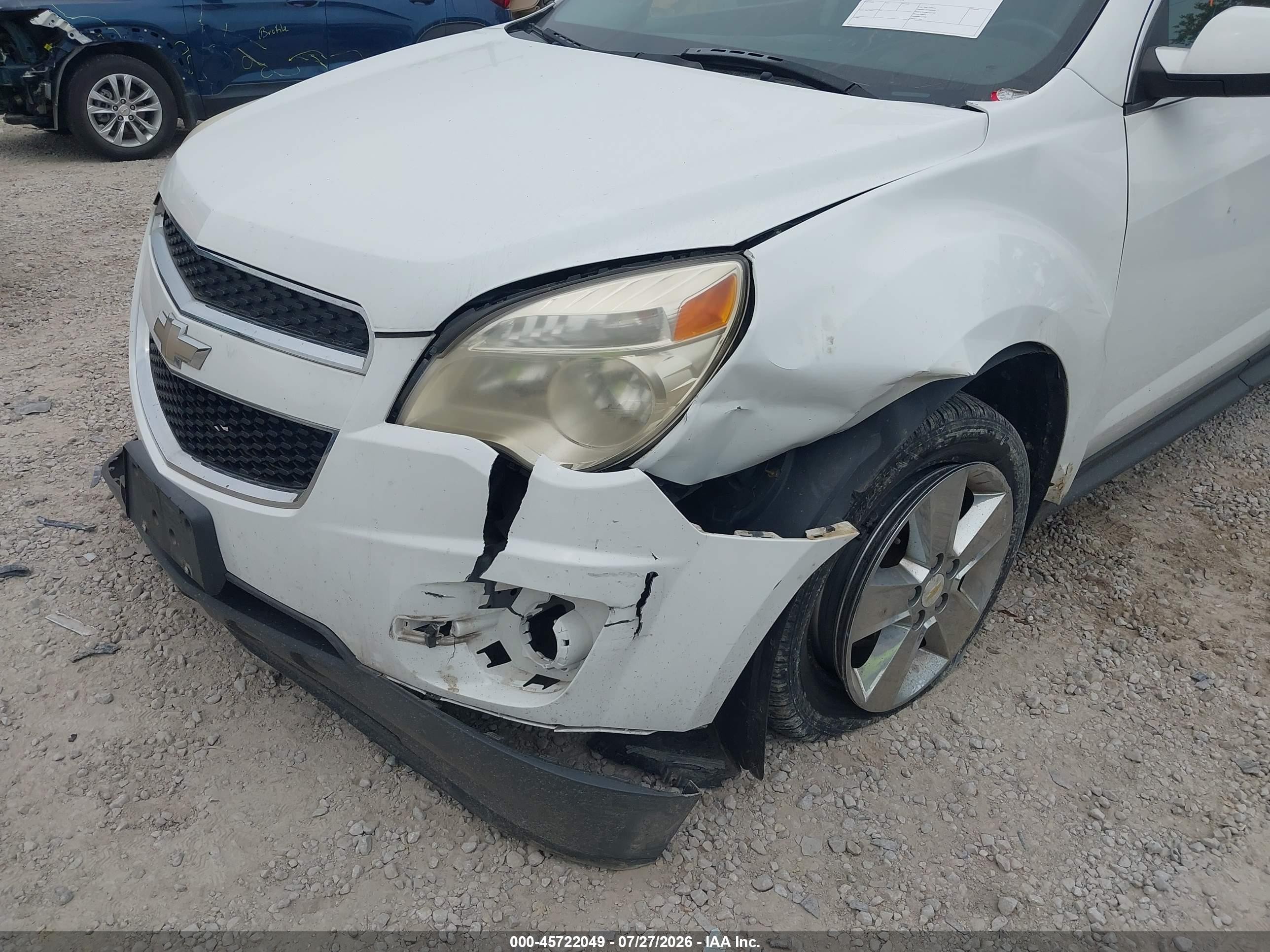 2012 Chevrolet Equinox Lt W/1lt White vin: 2GNFLDE5XC6337078