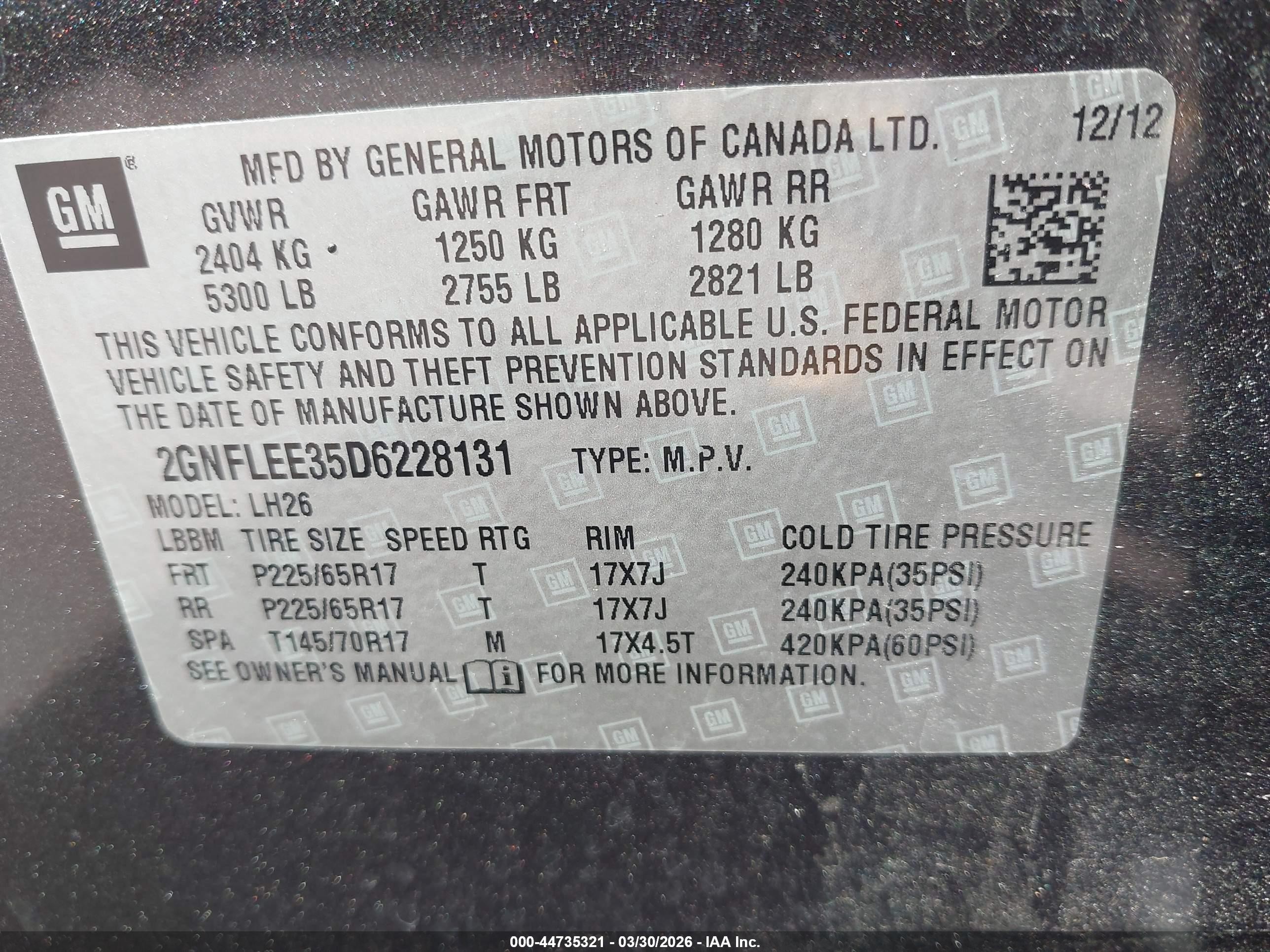 2013 Chevrolet Equinox 1lt Серый vin: 2GNFLEE35D6228131