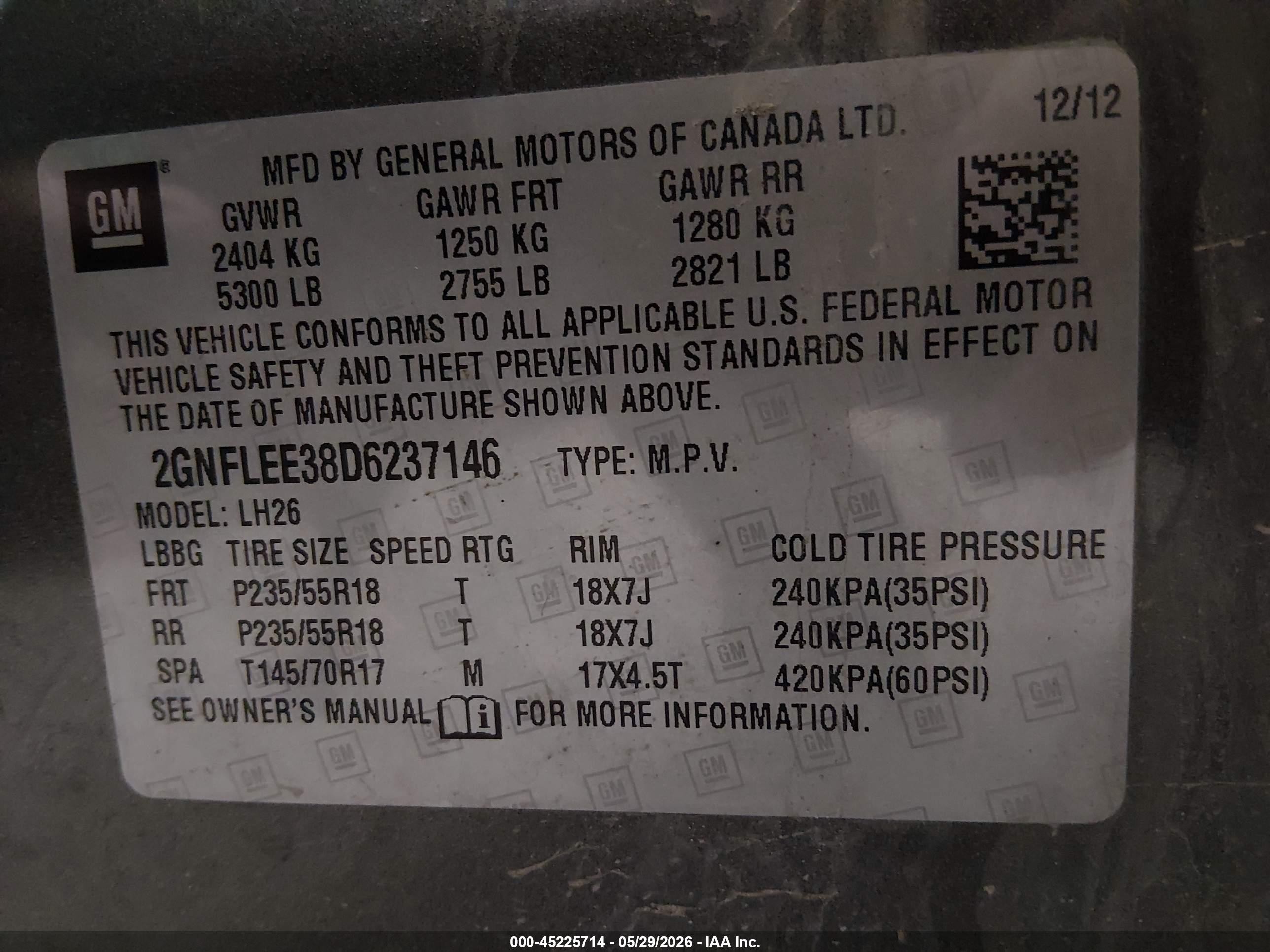 2013 Chevrolet Equinox 1lt Gray vin: 2GNFLEE38D6237146