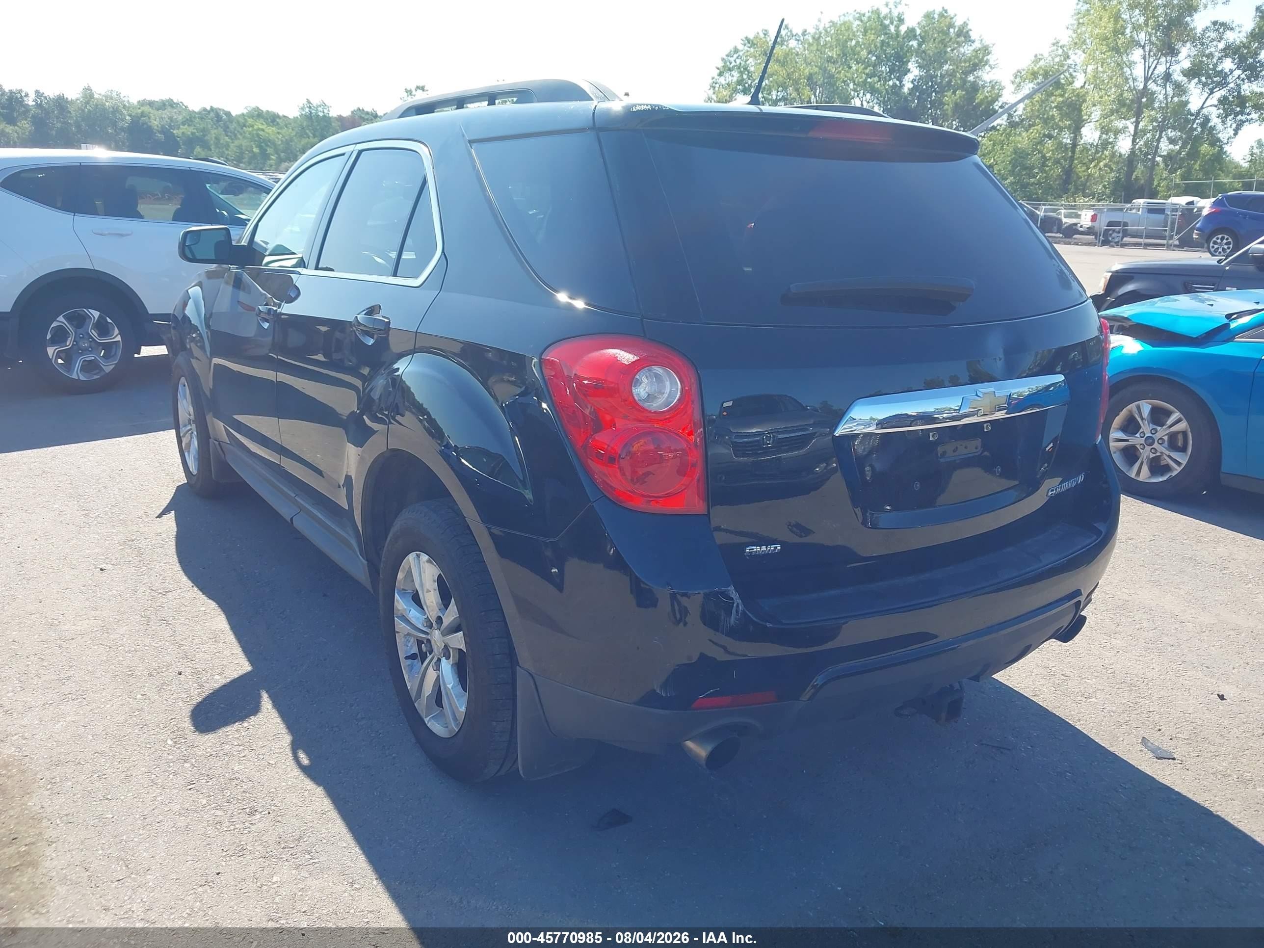 2013 Chevrolet Equinox Lt Black vin: 2GNFLEE38D6382297