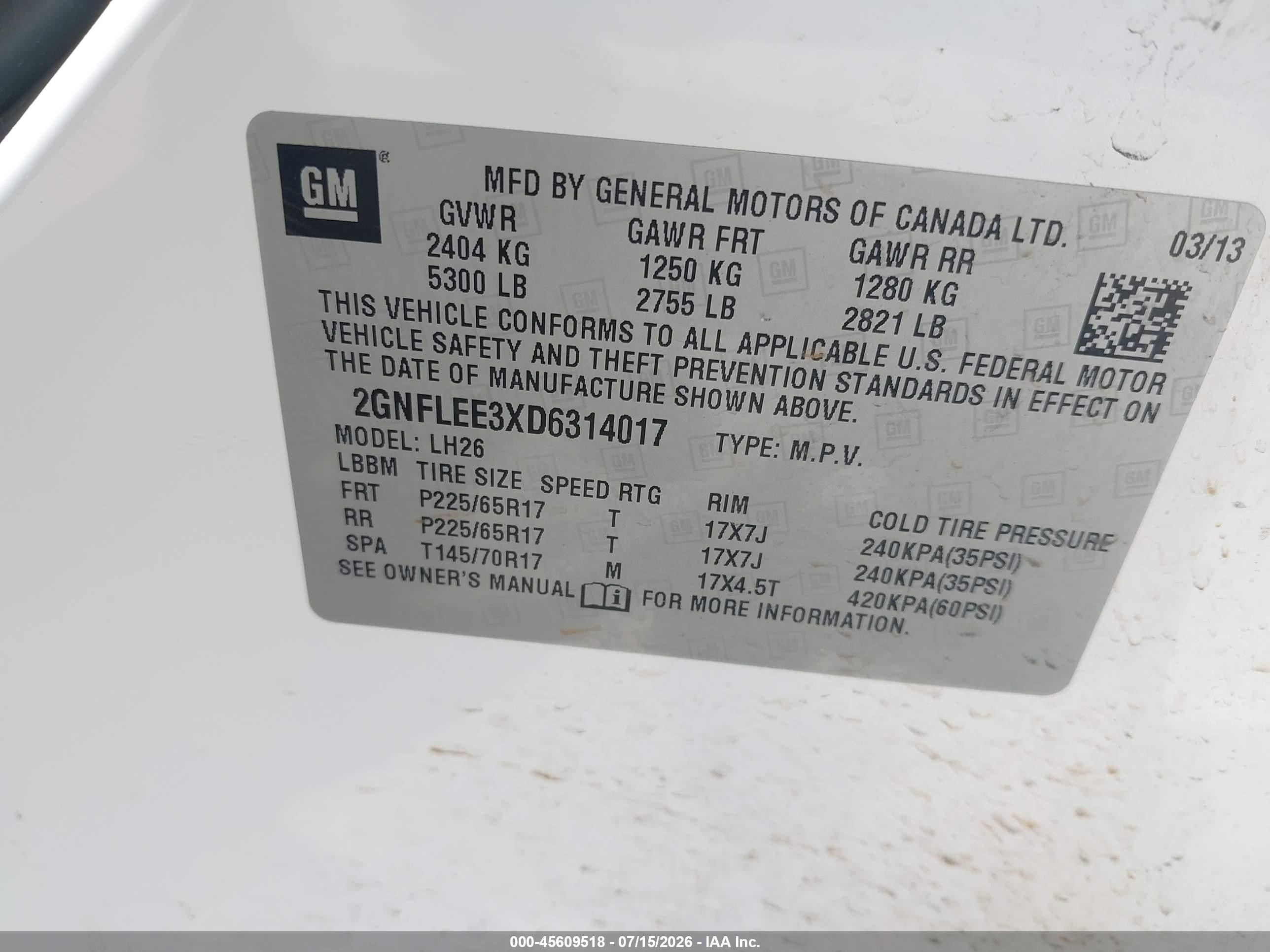 2013 Chevrolet Equinox Lt White vin: 2GNFLEE3XD6314017