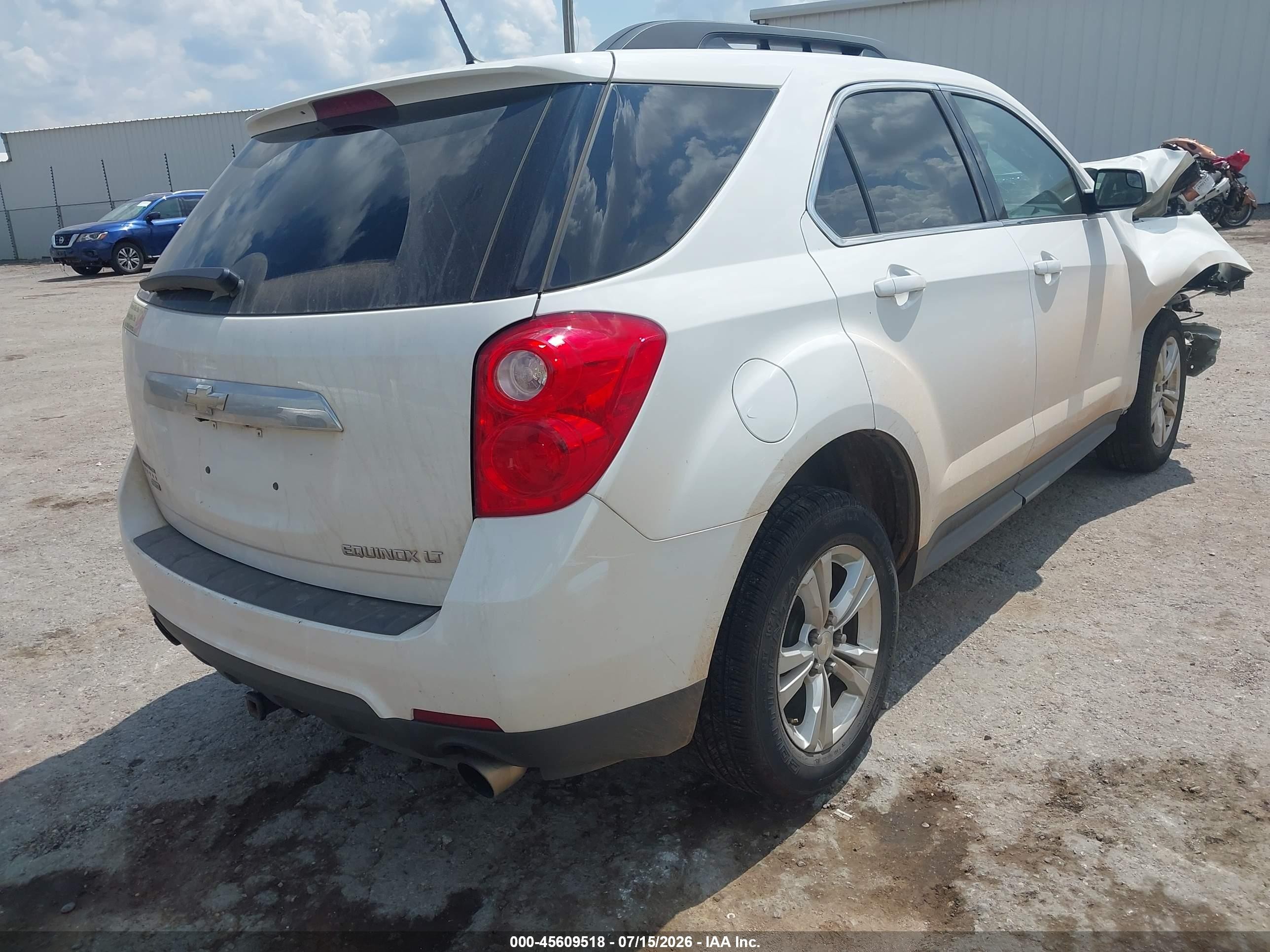 2013 Chevrolet Equinox Lt White vin: 2GNFLEE3XD6314017