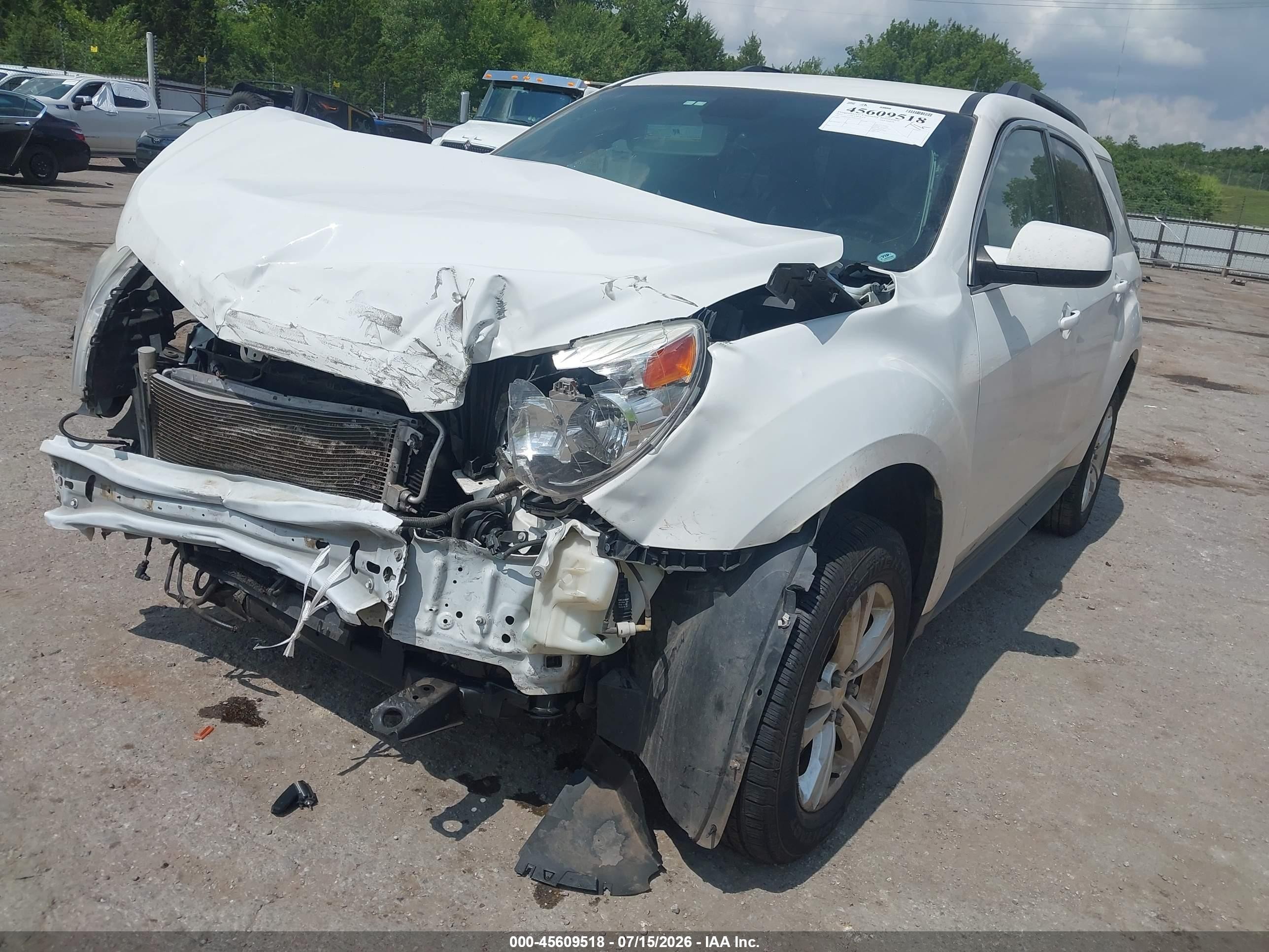 2013 Chevrolet Equinox Lt White vin: 2GNFLEE3XD6314017