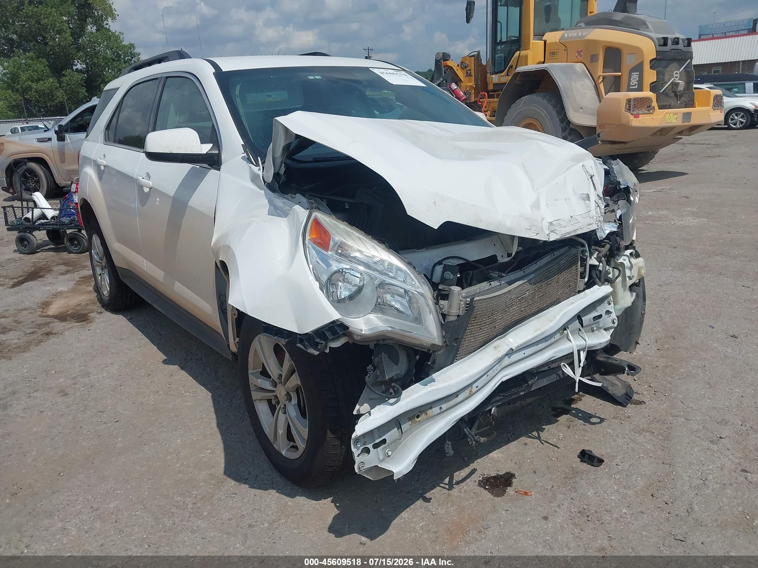 2013 Chevrolet Equinox Lt White vin: 2GNFLEE3XD6314017