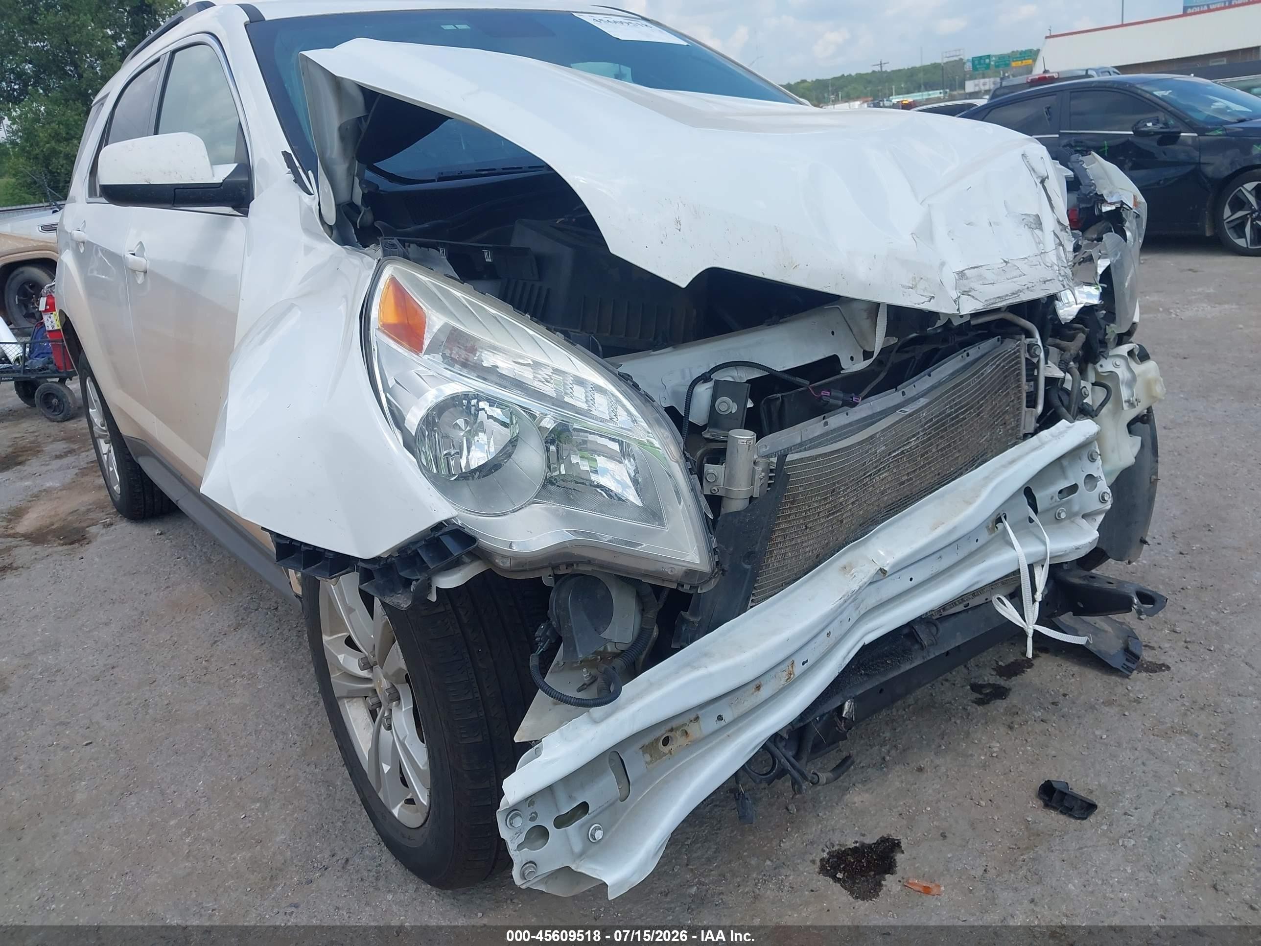 2013 Chevrolet Equinox Lt White vin: 2GNFLEE3XD6314017