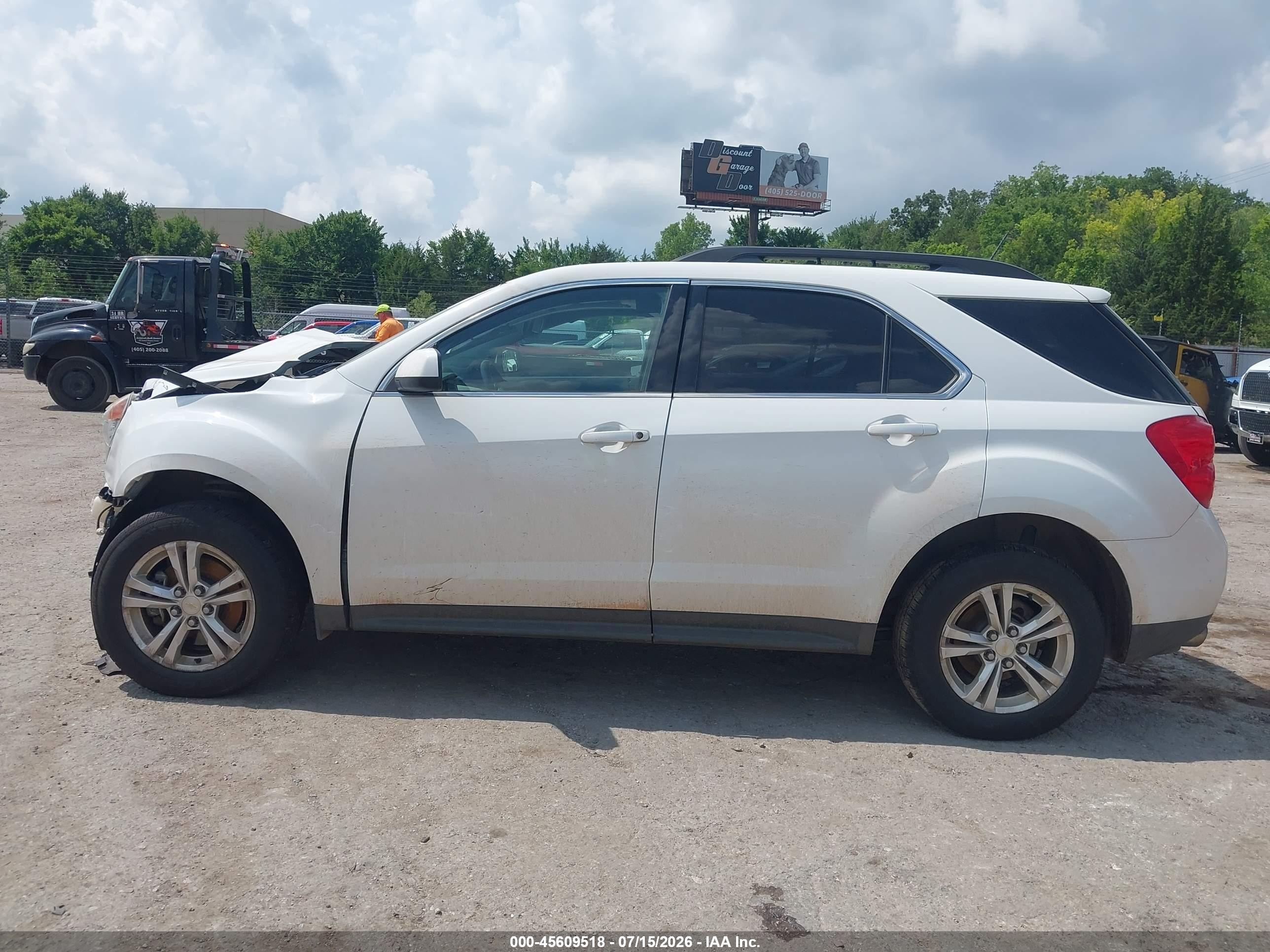 2013 Chevrolet Equinox Lt White vin: 2GNFLEE3XD6314017