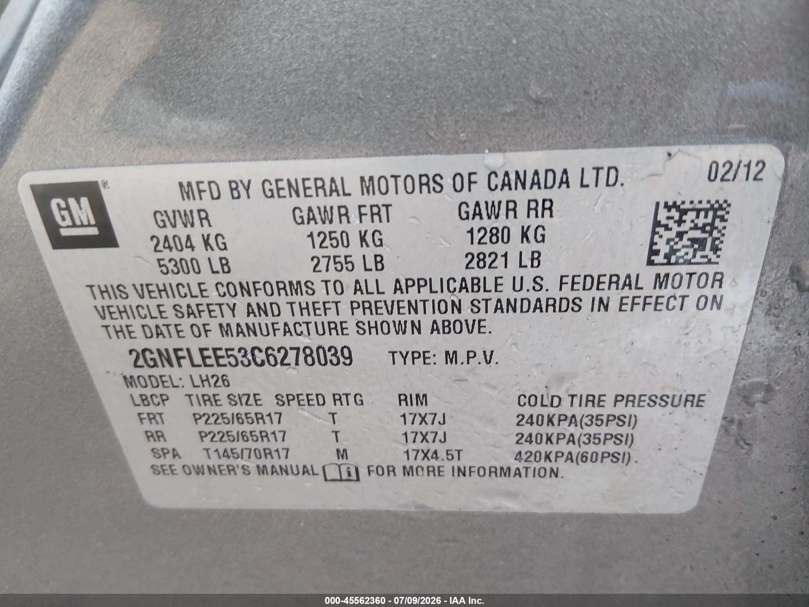2012 Chevrolet Equinox Lt W/1lt Коричневый vin: 2GNFLEE53C6278039