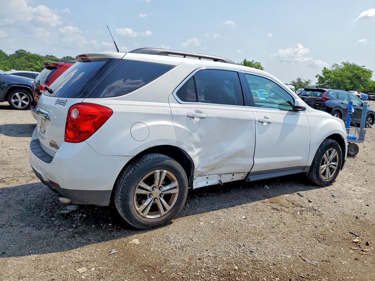 2012 Chevrolet Equinox Lt White vin: 2GNFLEE54C6105436