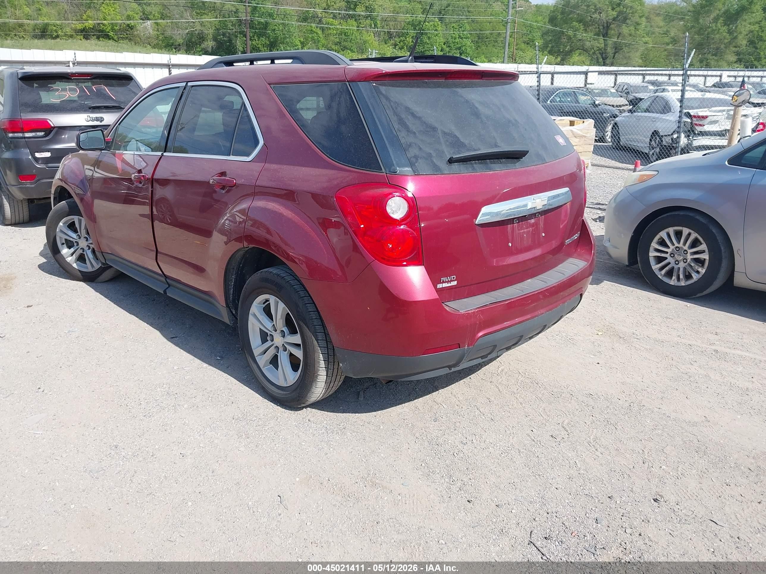 2012 Chevrolet Equinox 1lt Red vin: 2GNFLEEK0C6322052