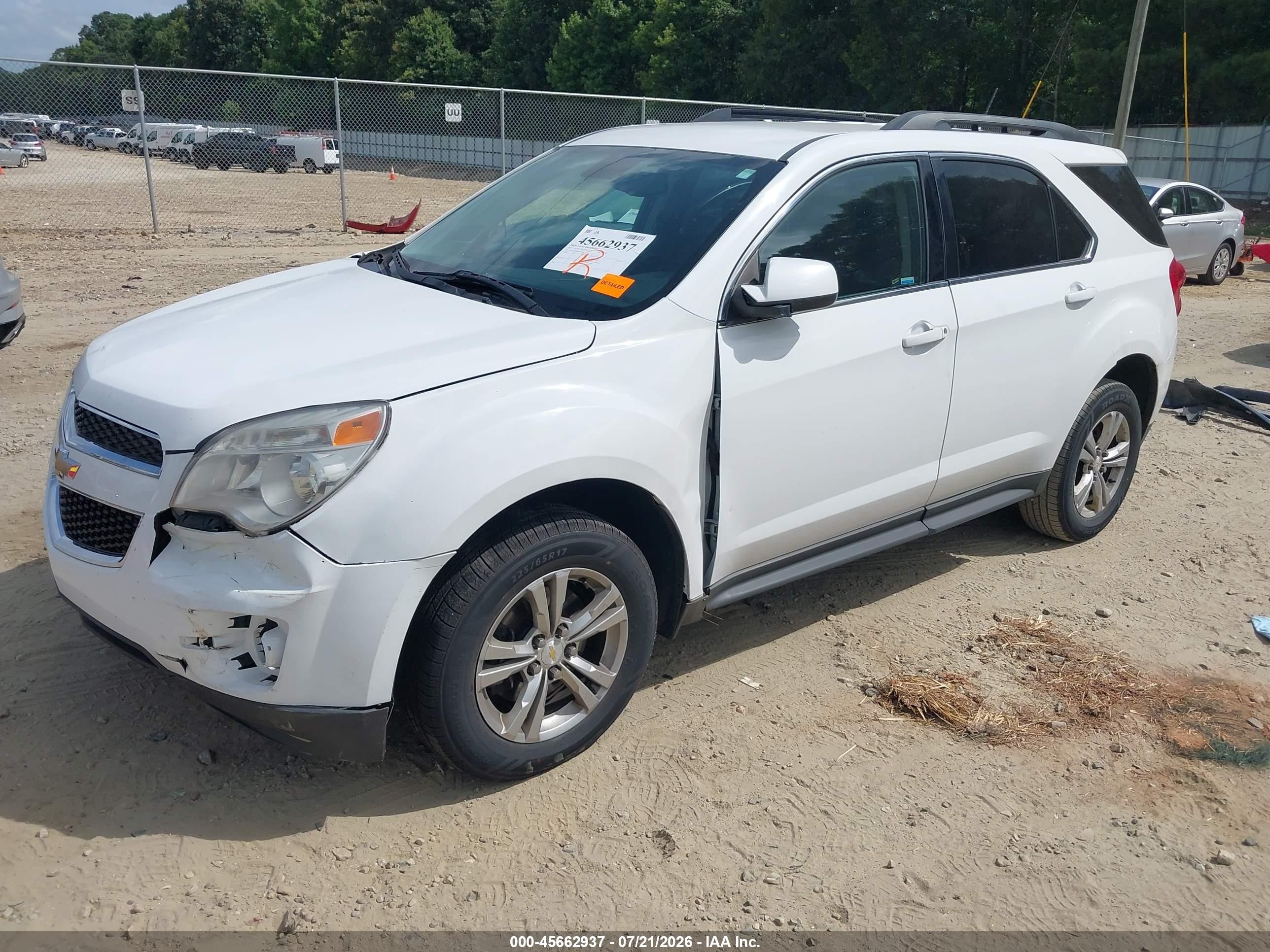 2013 Chevrolet Equinox 1lt White vin: 2GNFLEEK0D6188368