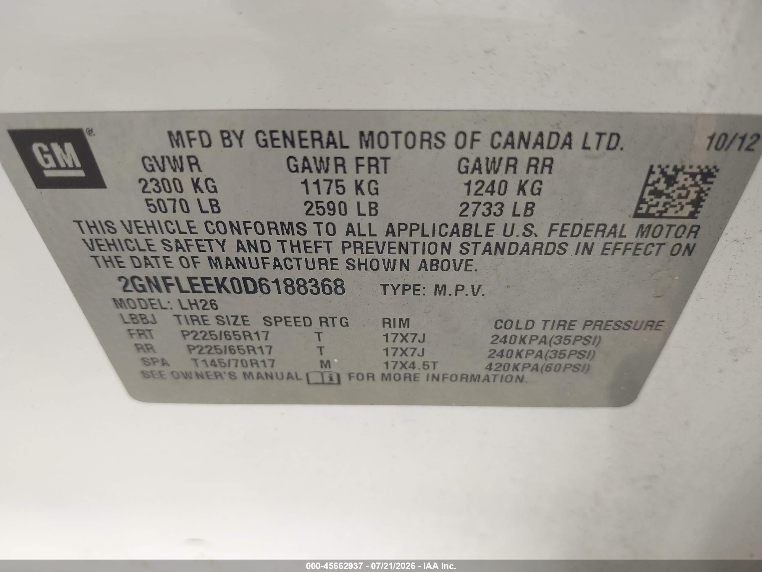 2013 Chevrolet Equinox 1lt White vin: 2GNFLEEK0D6188368