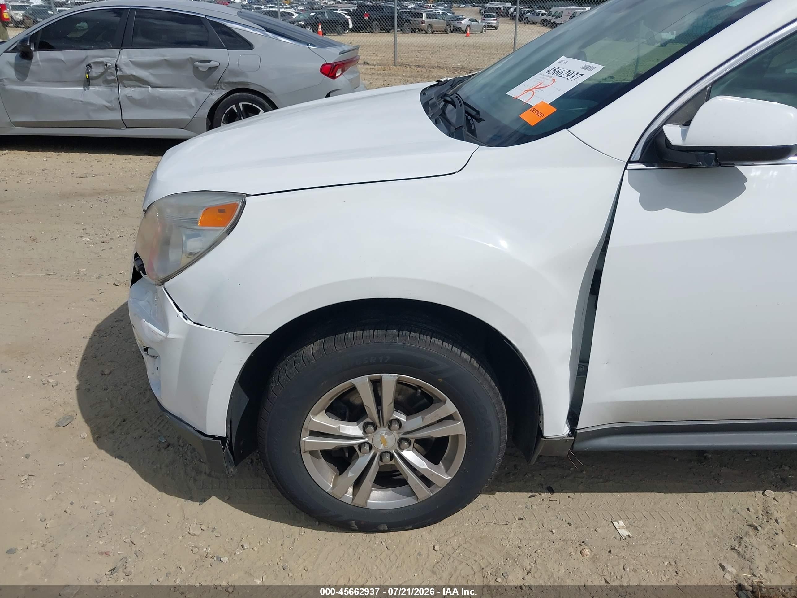 2013 Chevrolet Equinox 1lt White vin: 2GNFLEEK0D6188368