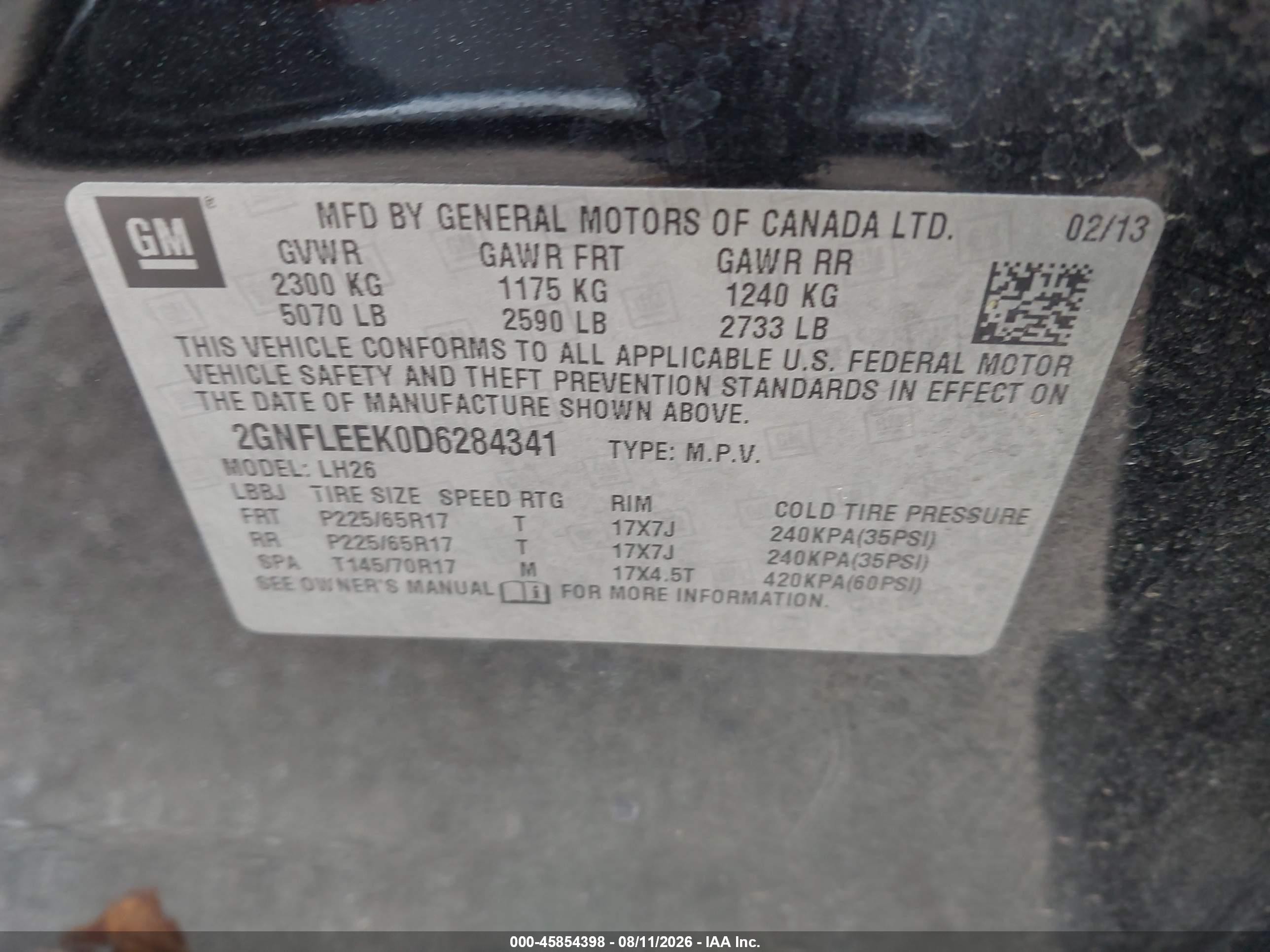 2013 Chevrolet Equinox Lt Black vin: 2GNFLEEK0D6284341