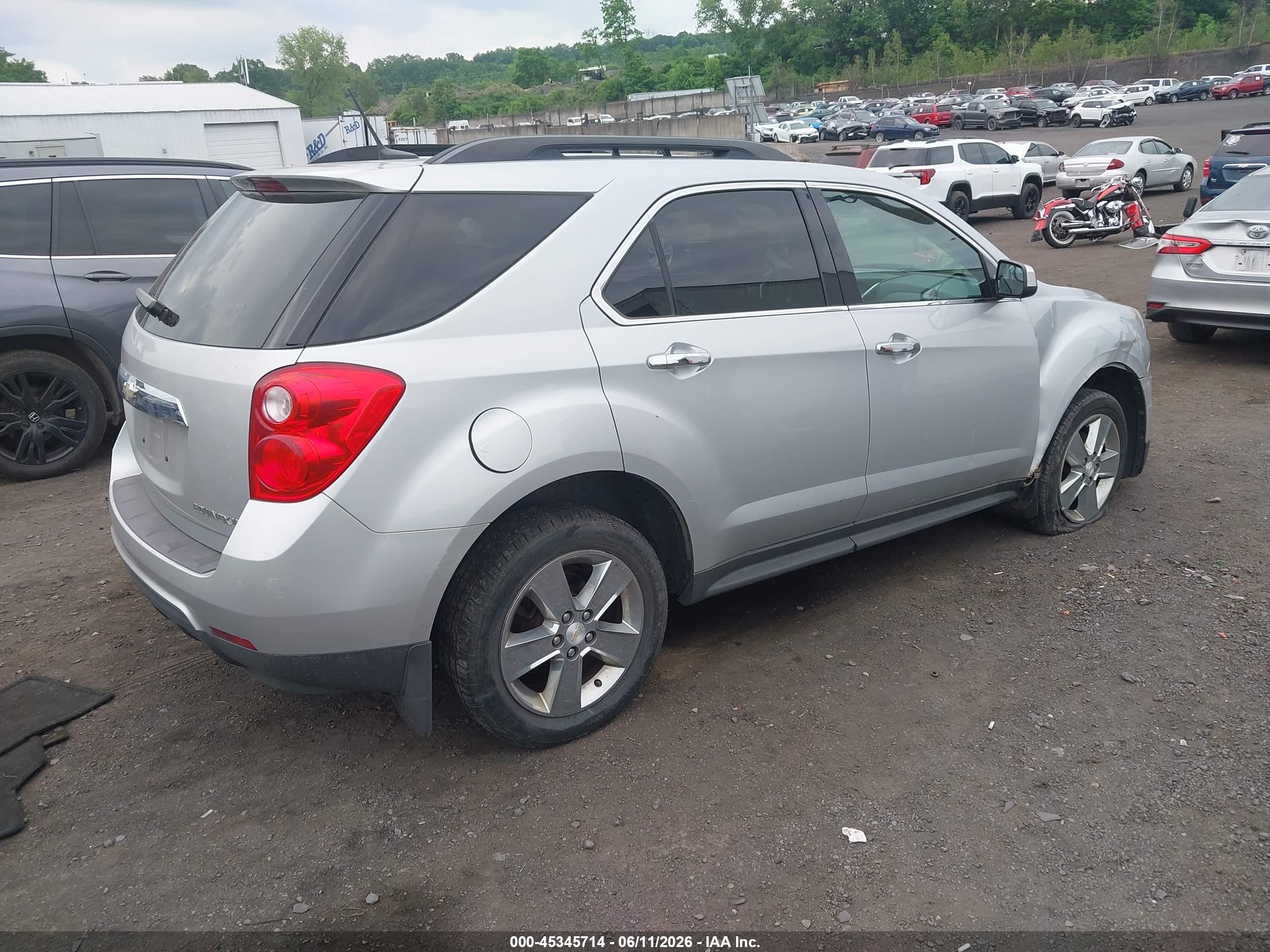 2013 Chevrolet Equinox 1lt Silver vin: 2GNFLEEK0D6355196