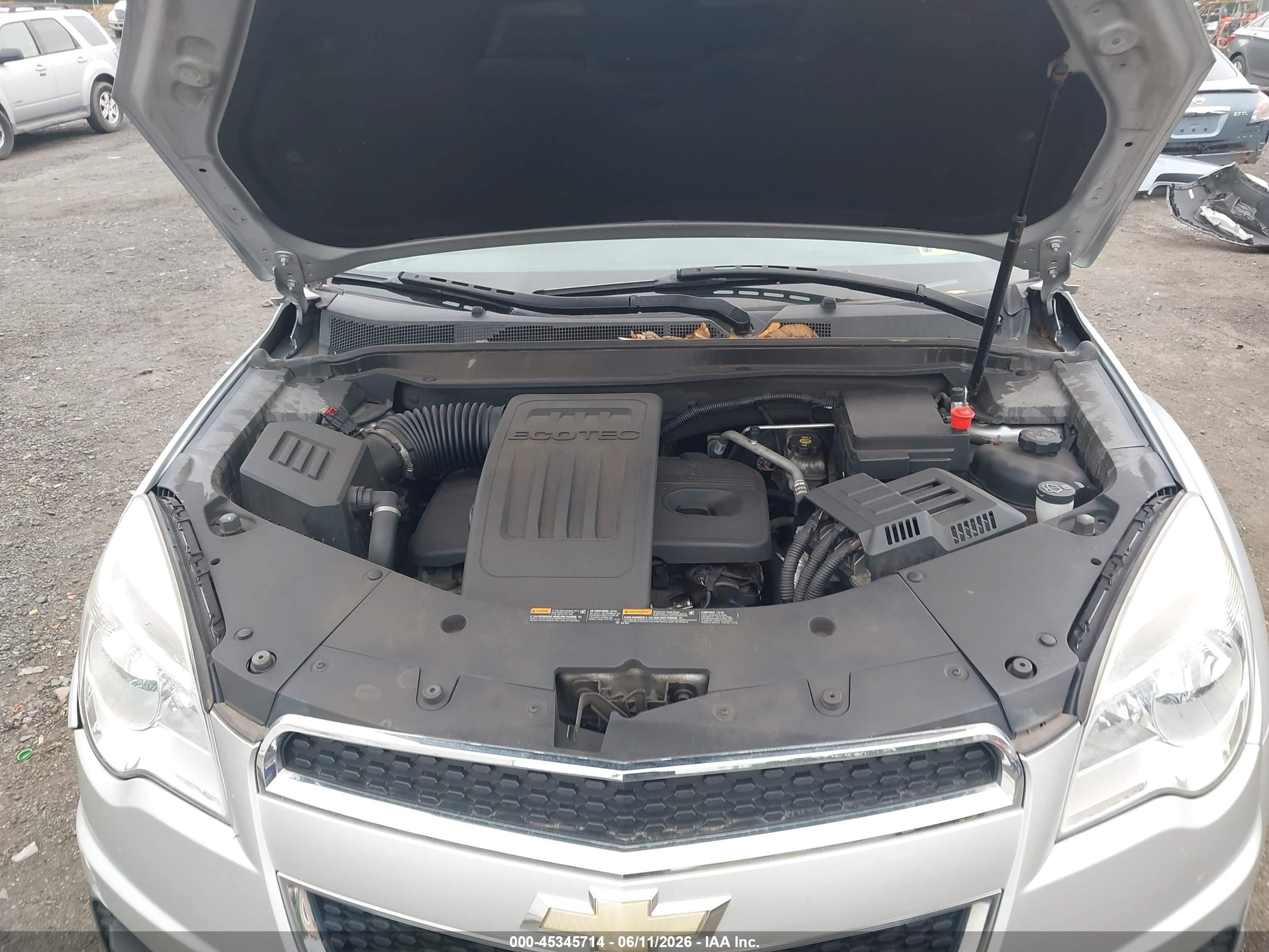2013 Chevrolet Equinox 1lt Silver vin: 2GNFLEEK0D6355196