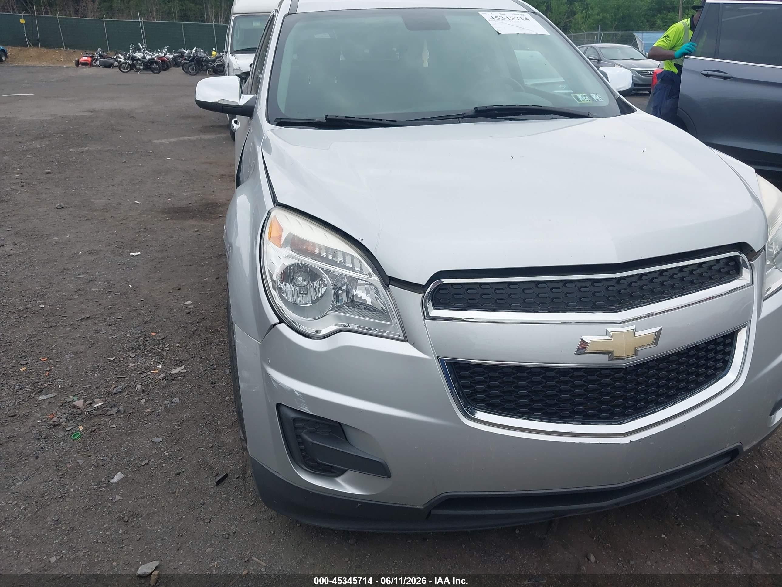 2013 Chevrolet Equinox 1lt Silver vin: 2GNFLEEK0D6355196