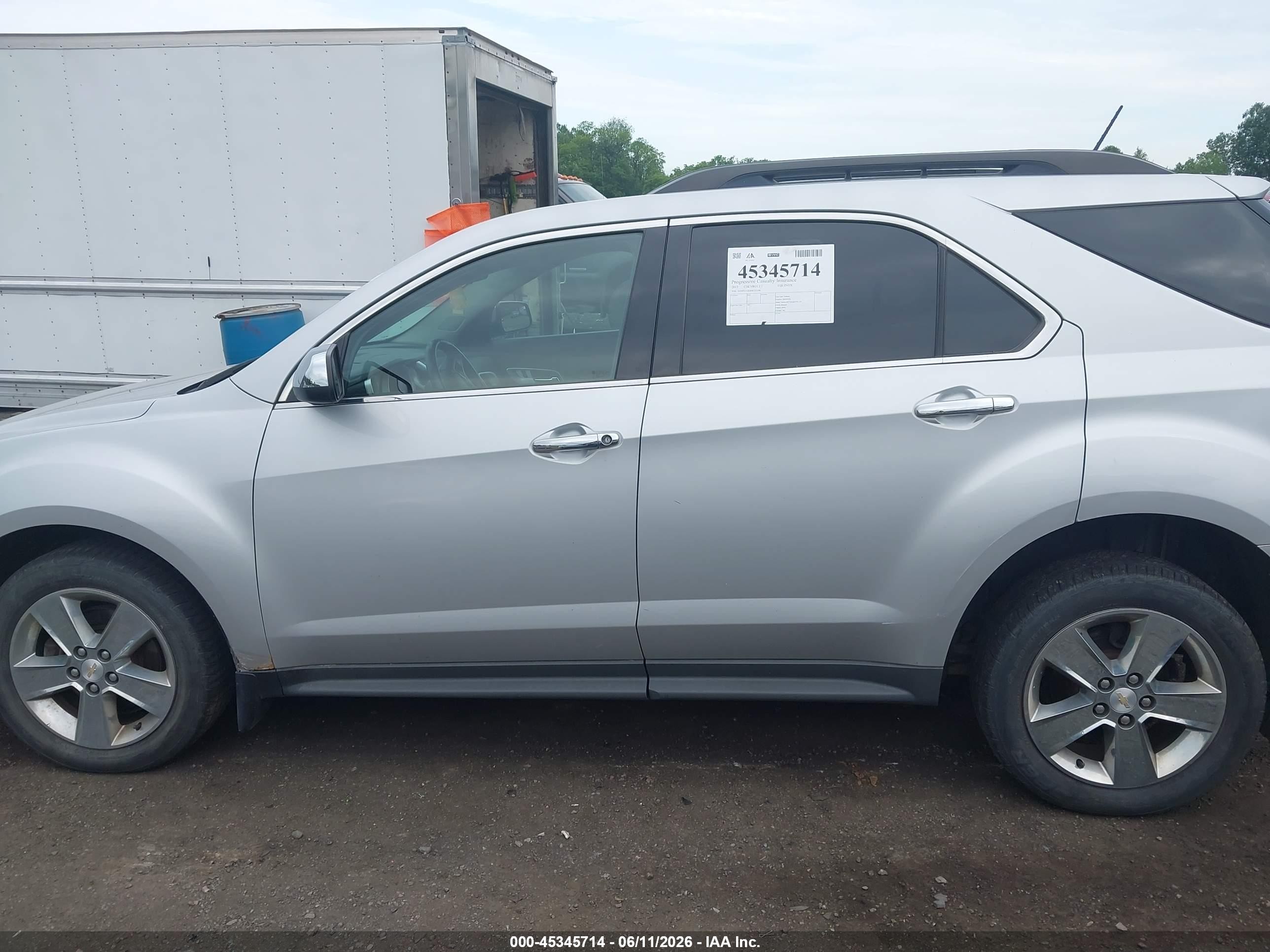 2013 Chevrolet Equinox 1lt Silver vin: 2GNFLEEK0D6355196