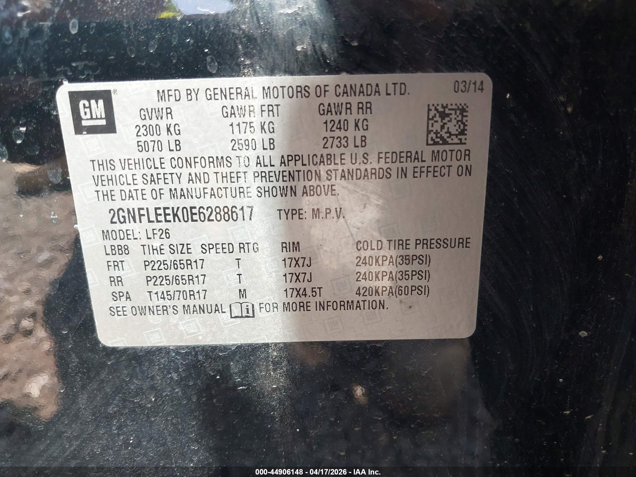 2014 Chevrolet Equinox Ls Black vin: 2GNFLEEK0E6288617