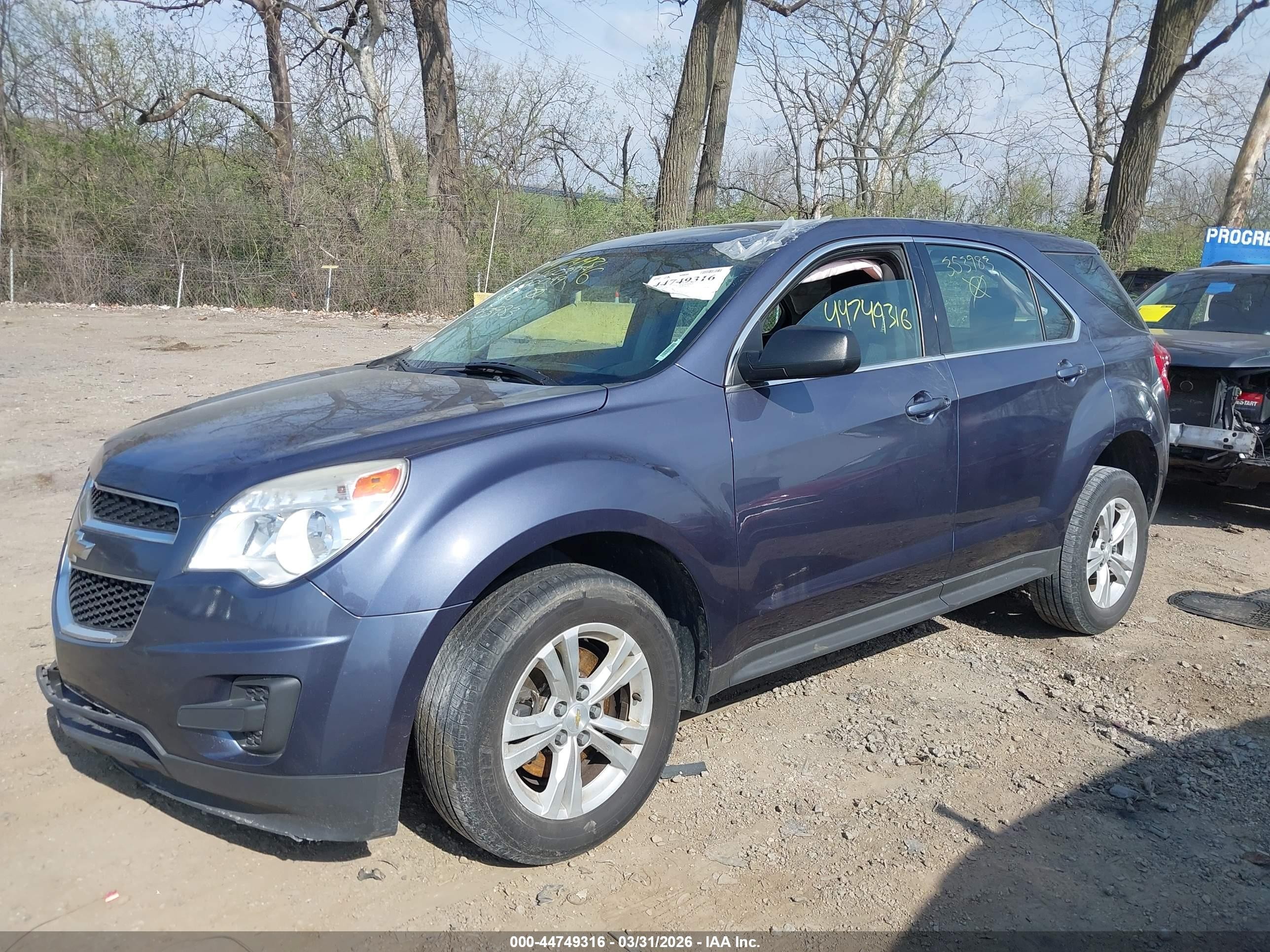 2014 Chevrolet Equinox Ls Blue vin: 2GNFLEEK0E6353983