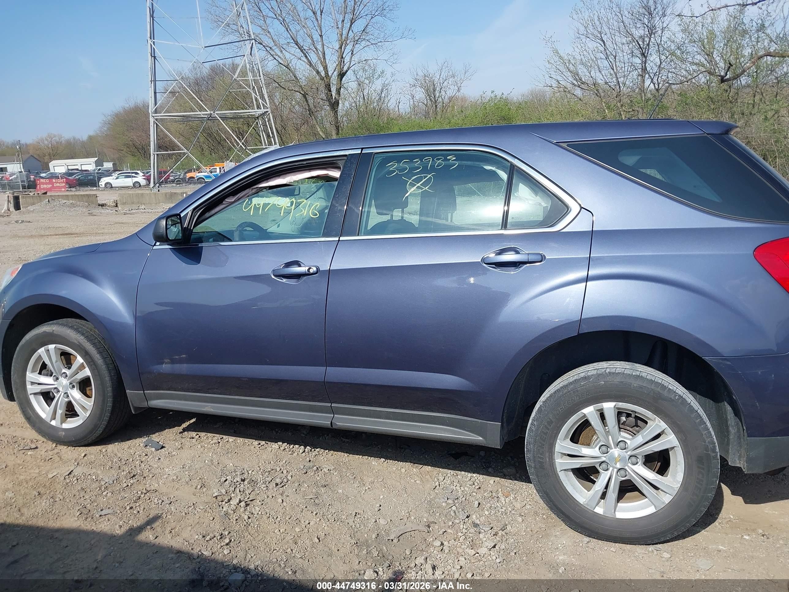2014 Chevrolet Equinox Ls Blue vin: 2GNFLEEK0E6353983