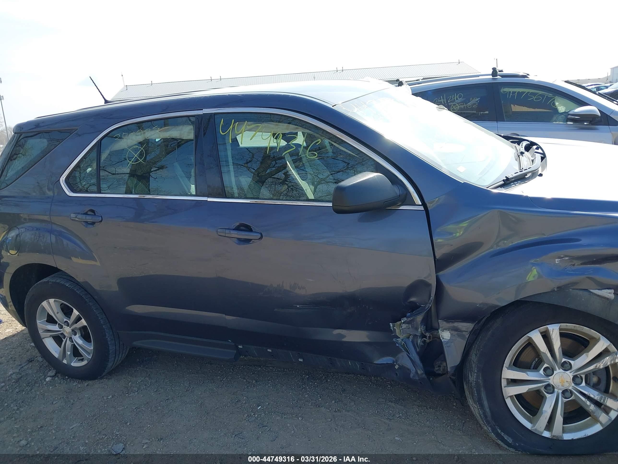 2014 Chevrolet Equinox Ls Blue vin: 2GNFLEEK0E6353983