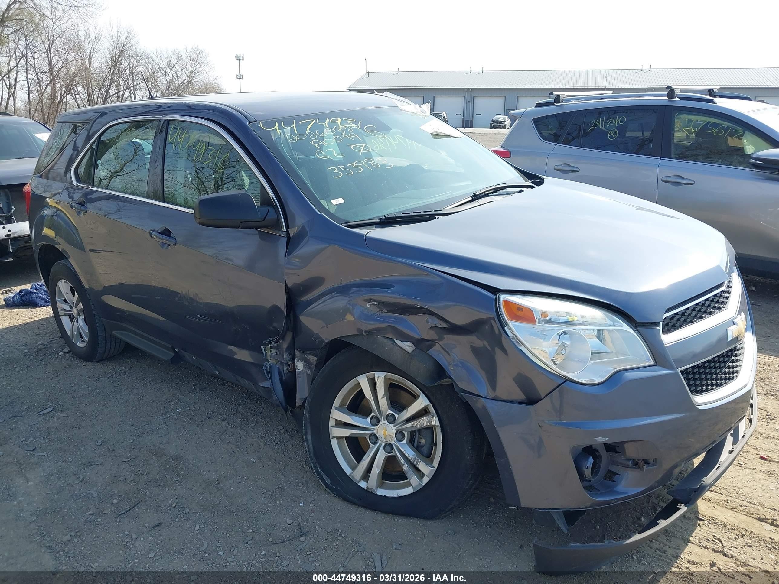 2014 Chevrolet Equinox Ls Blue vin: 2GNFLEEK0E6353983