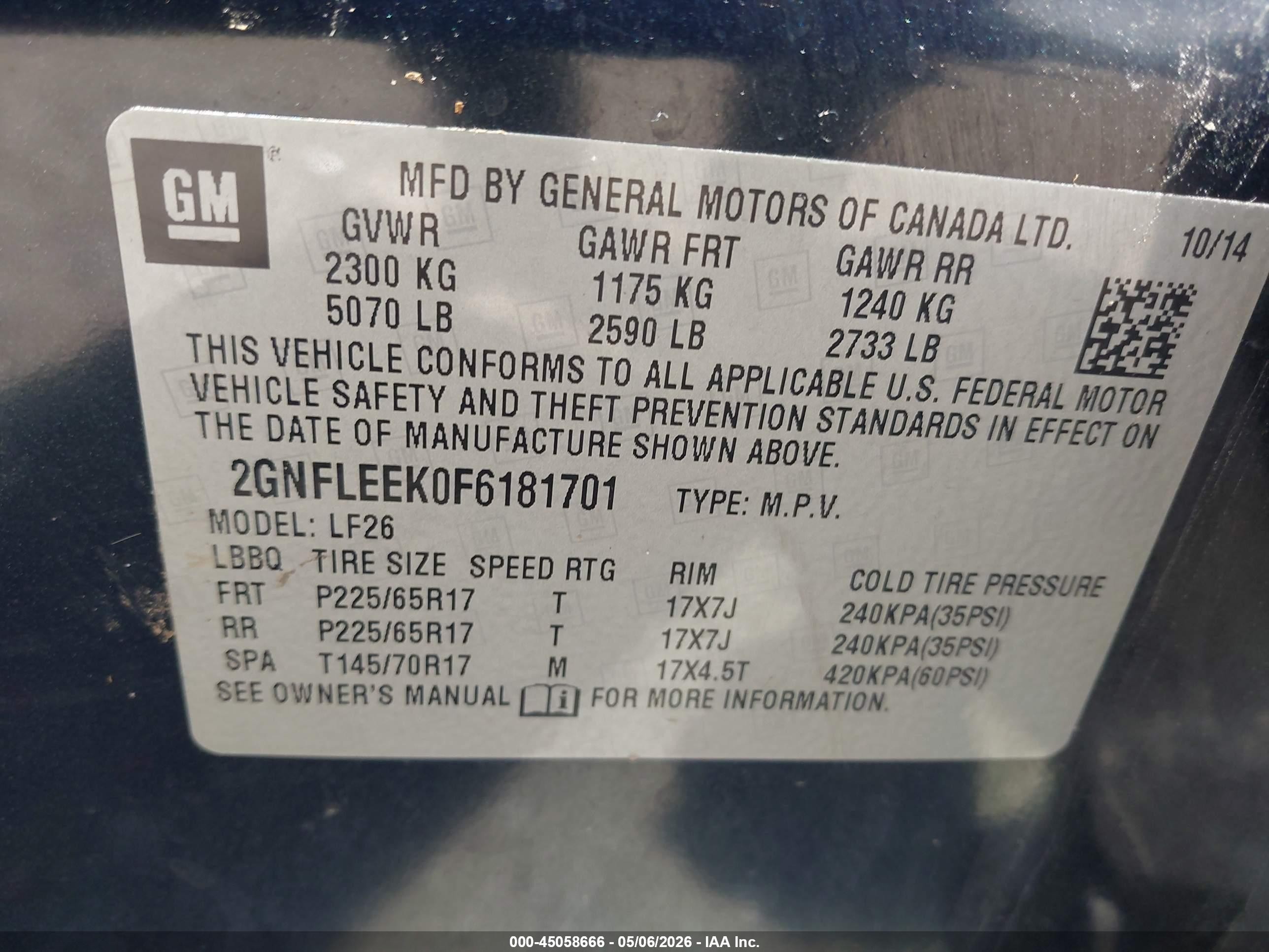 2015 Chevrolet Equinox Ls Dark Blue vin: 2GNFLEEK0F6181701