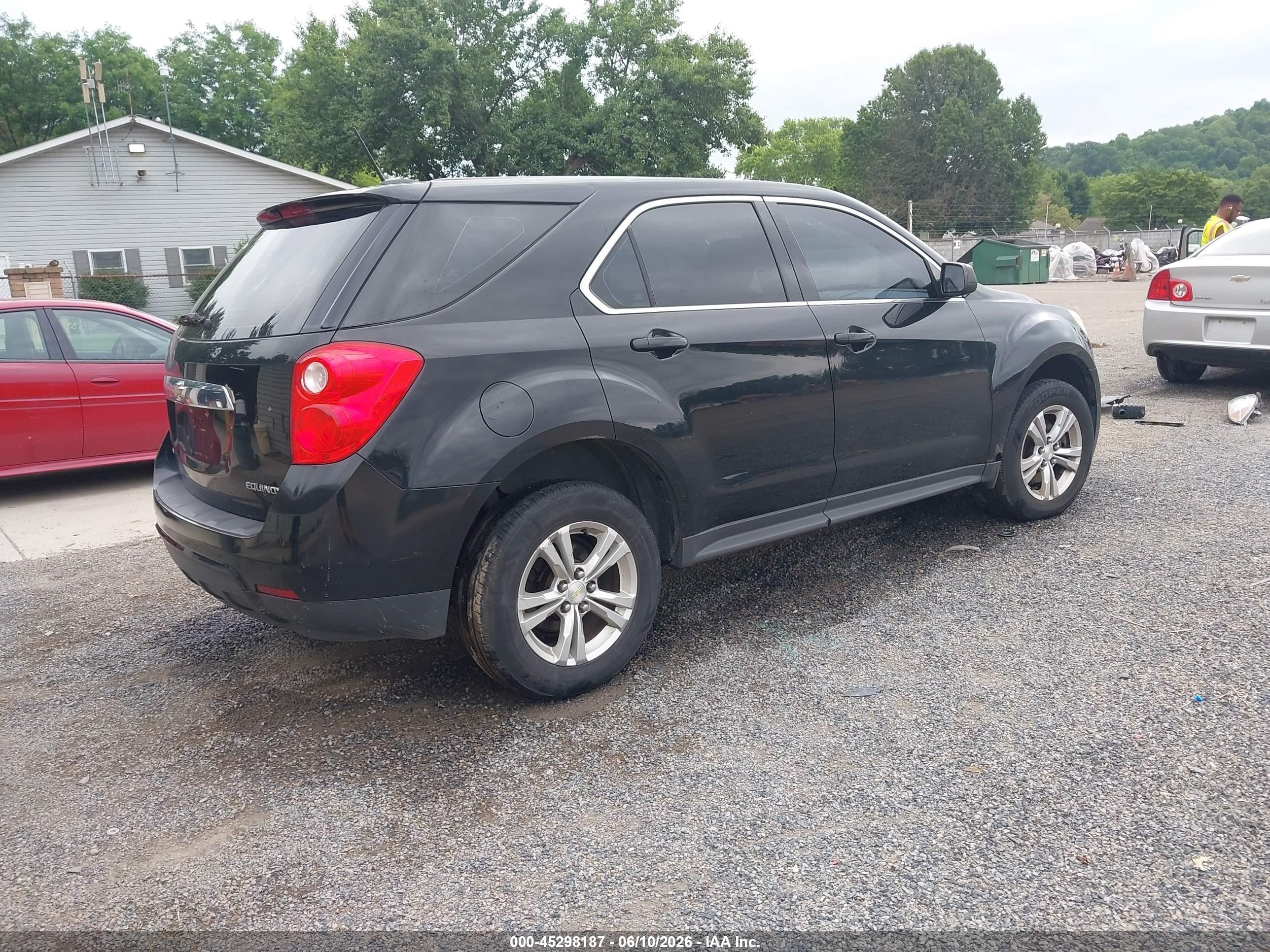 2015 Chevrolet Equinox Ls Black vin: 2GNFLEEK0F6220822