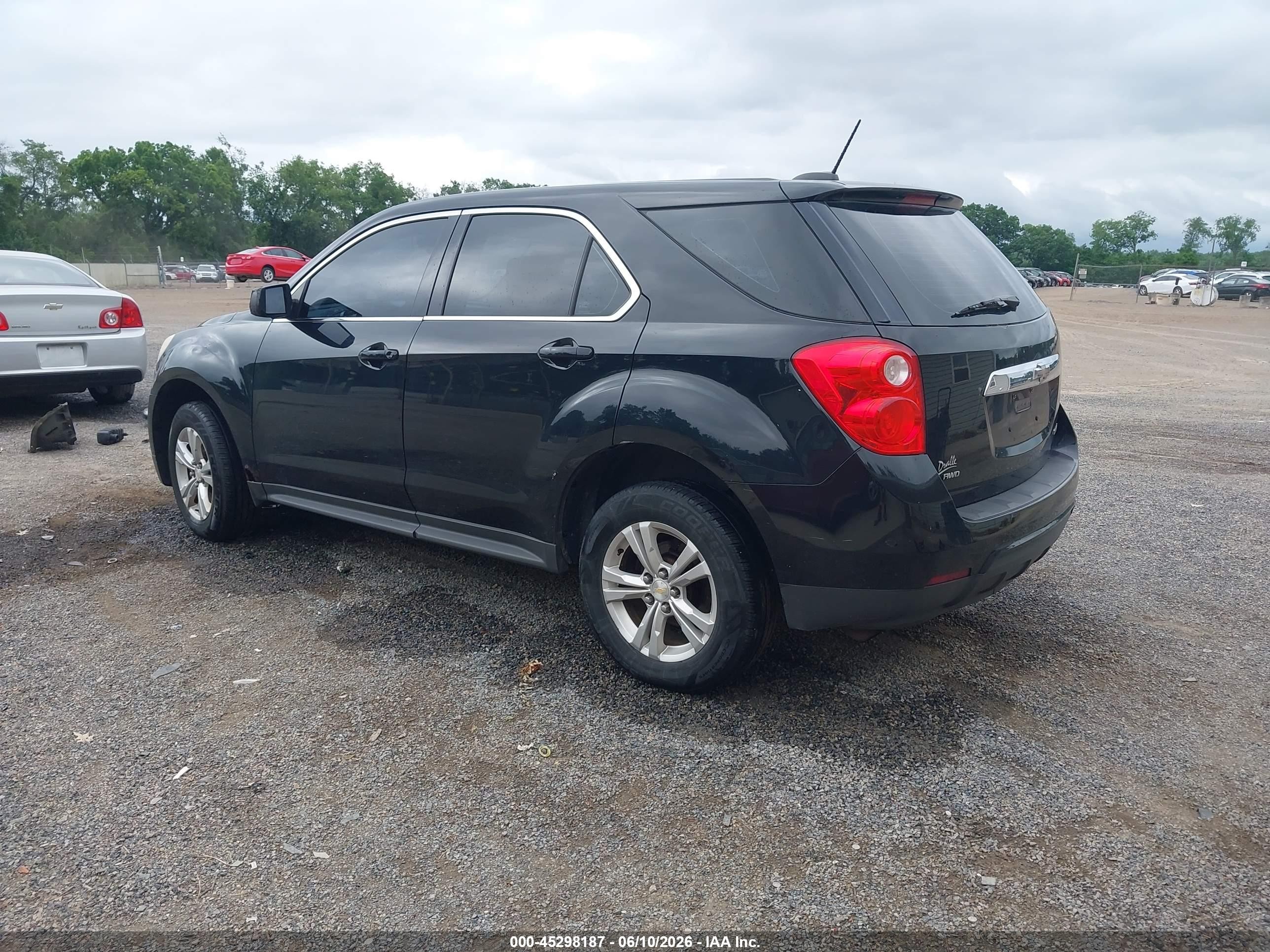 2015 Chevrolet Equinox Ls Black vin: 2GNFLEEK0F6220822