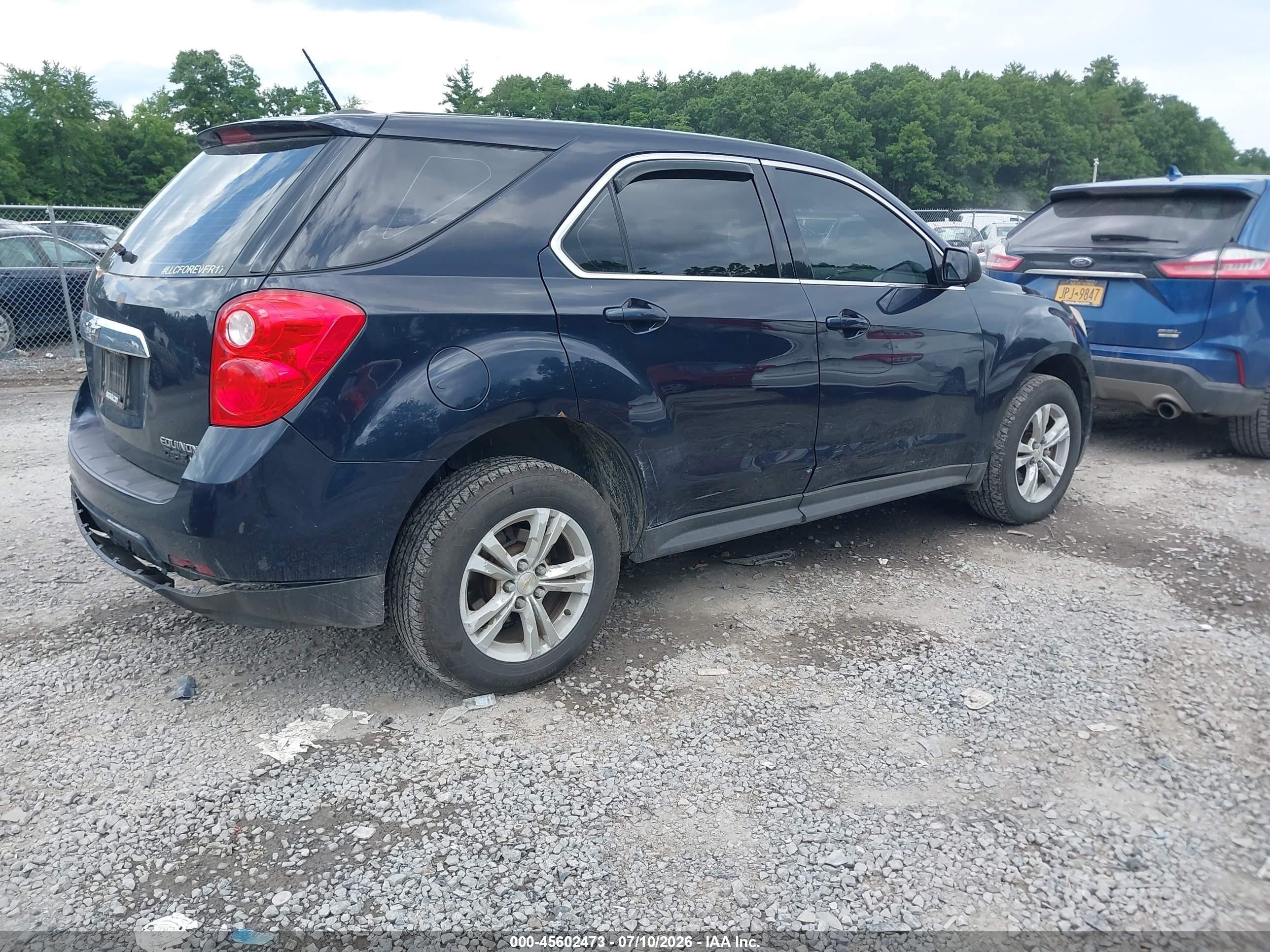 2015 Chevrolet Equinox Ls Blue vin: 2GNFLEEK0F6240441