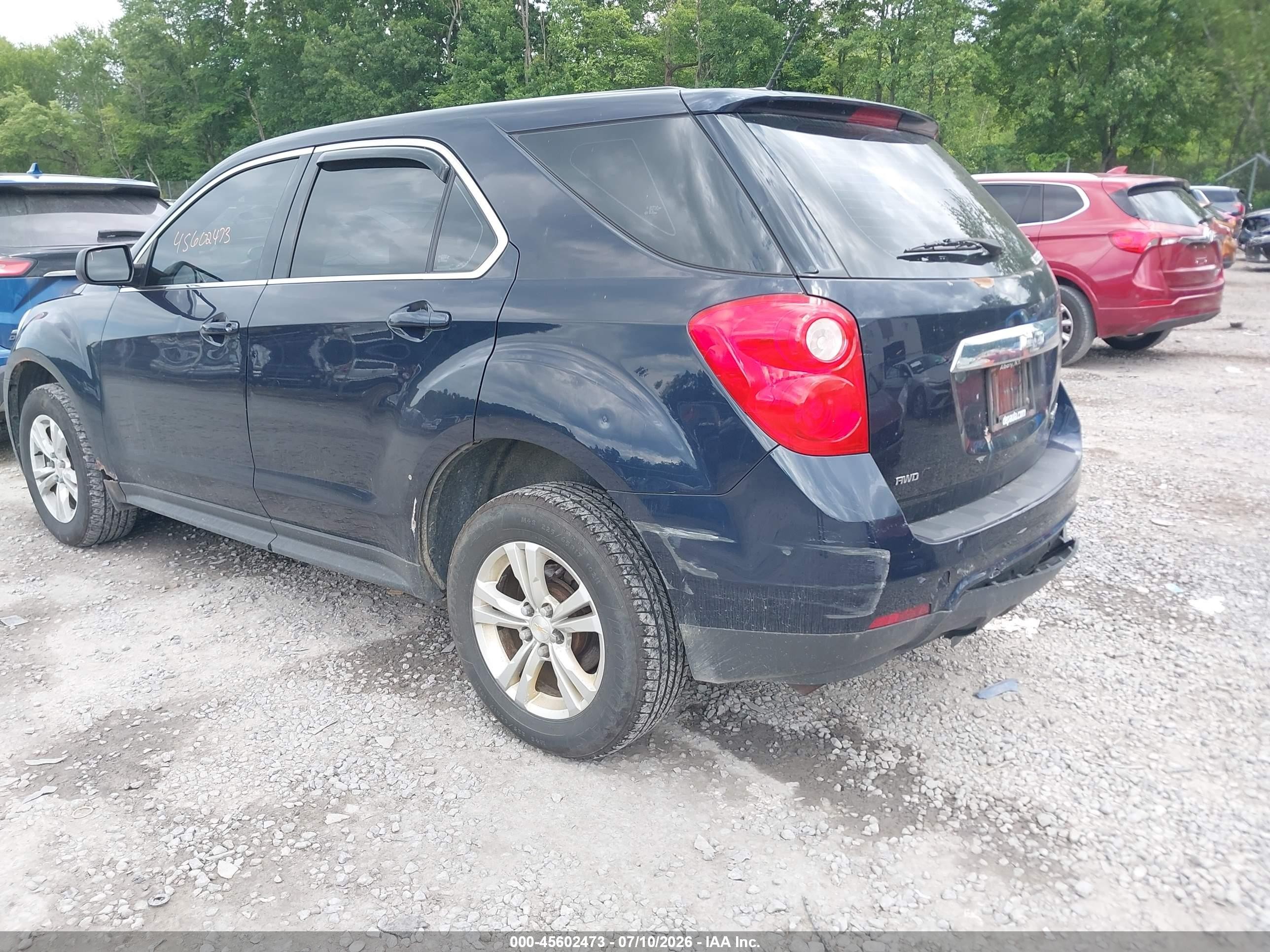 2015 Chevrolet Equinox Ls Blue vin: 2GNFLEEK0F6240441