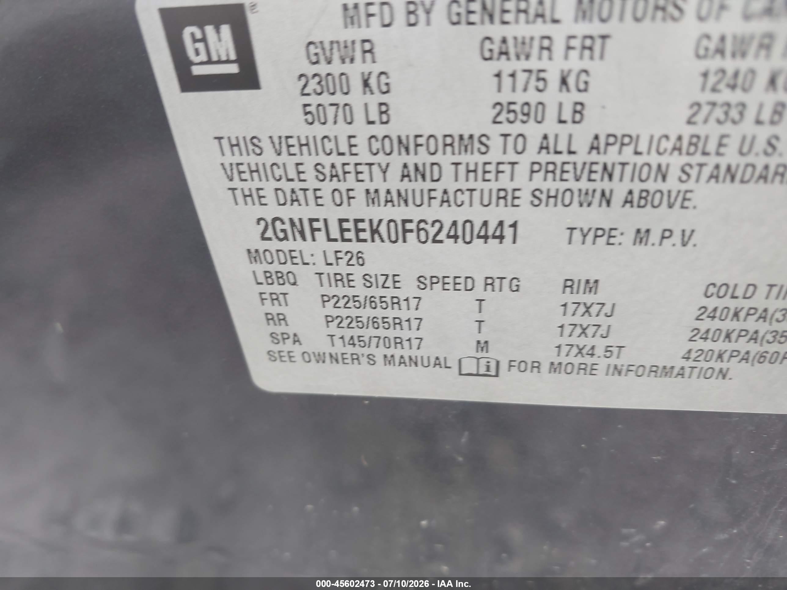 2015 Chevrolet Equinox Ls Blue vin: 2GNFLEEK0F6240441