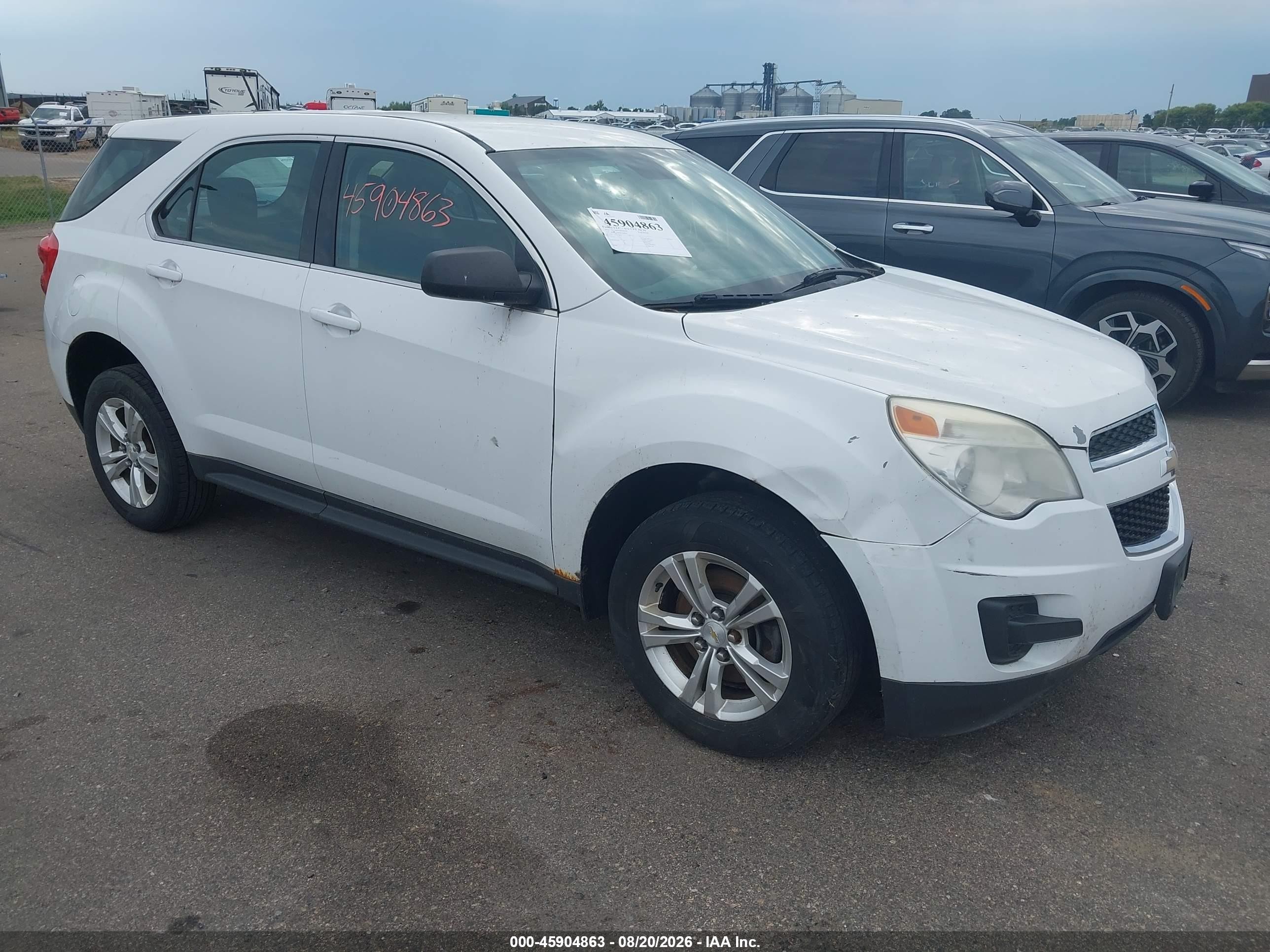 2015 Chevrolet Equinox Ls White vin: 2GNFLEEK0F6318474