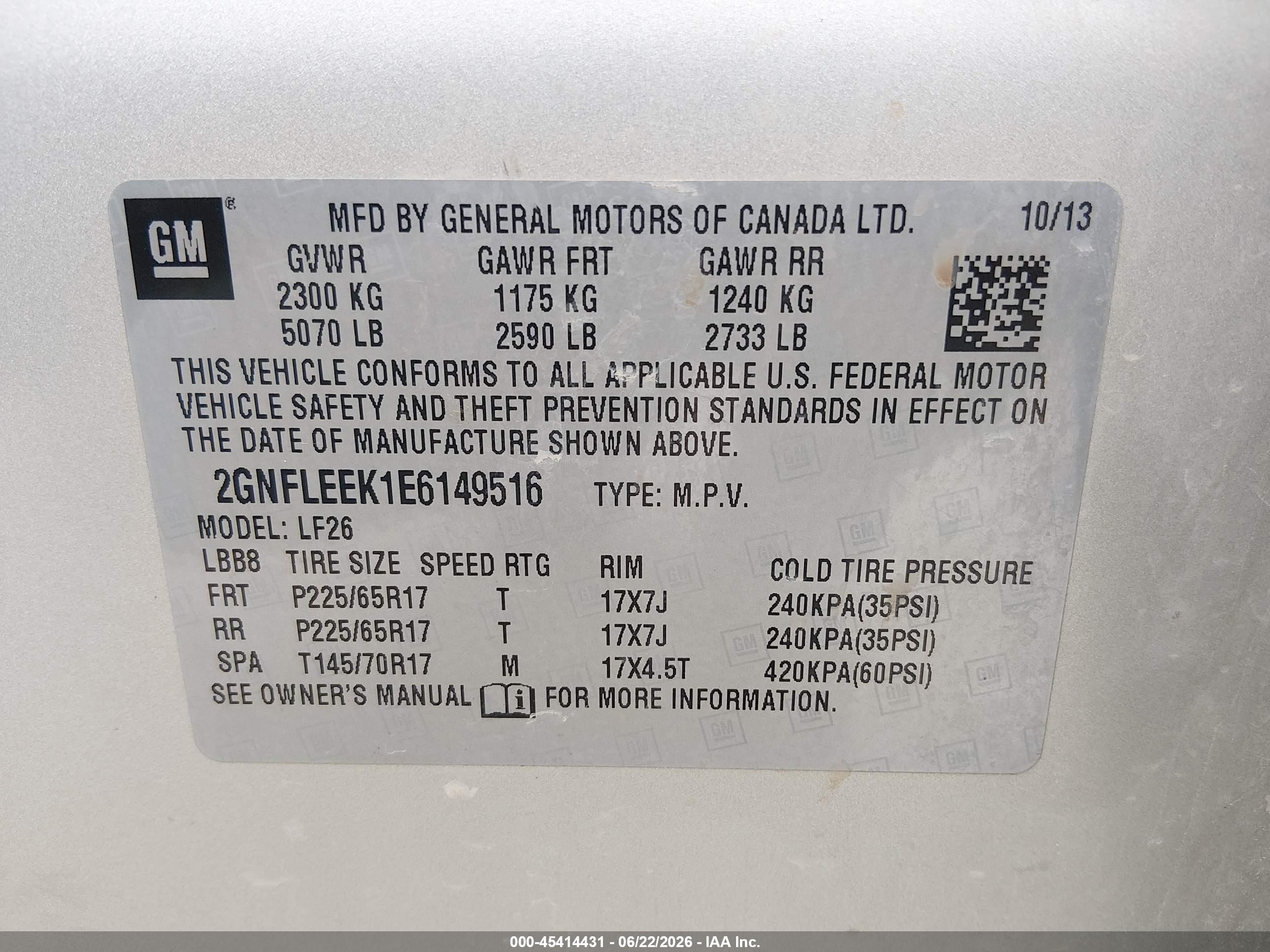 2014 Chevrolet Equinox Ls Золотой vin: 2GNFLEEK1E6149516
