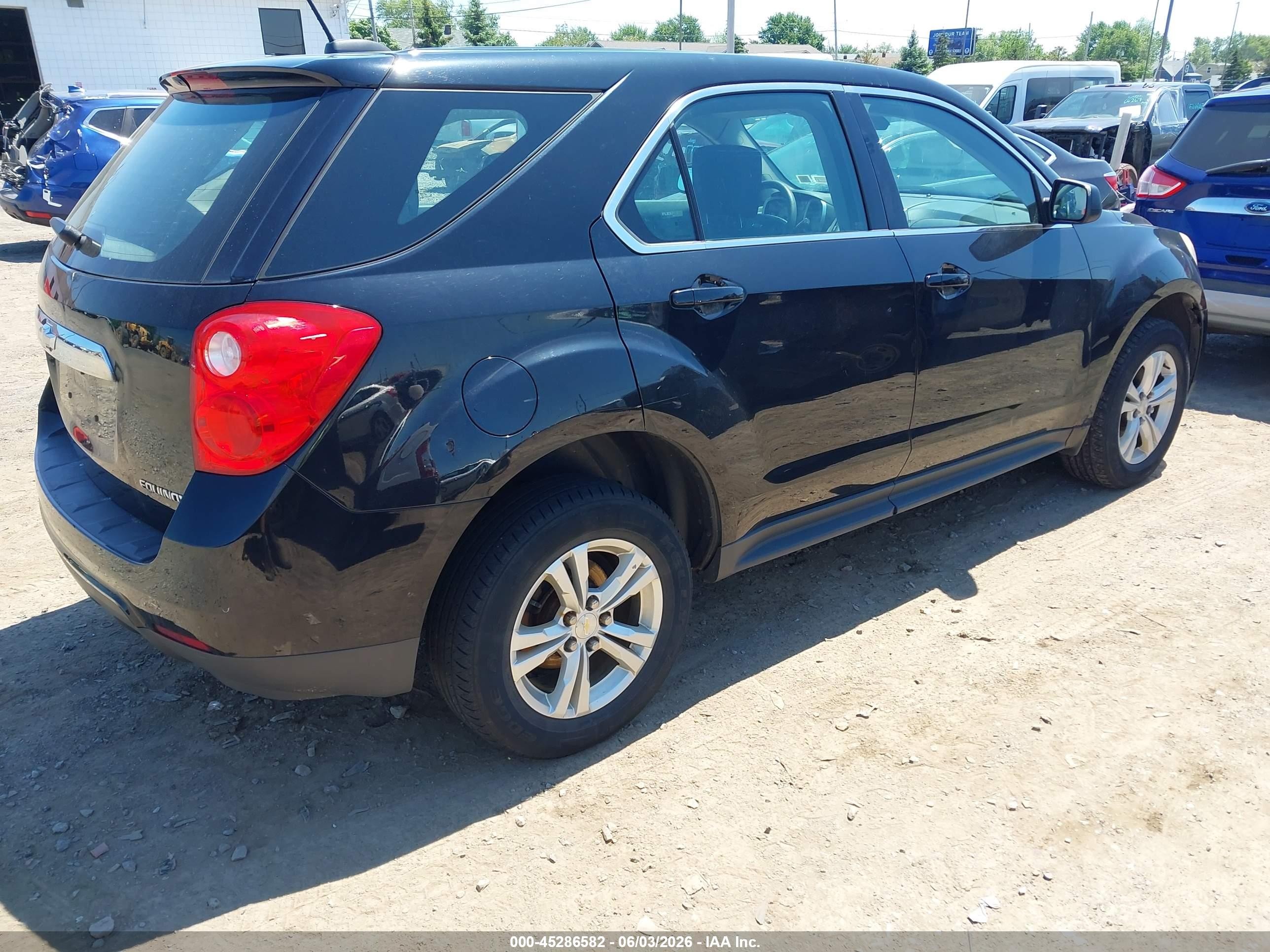 2015 Chevrolet Equinox Ls Black vin: 2GNFLEEK1F6141093