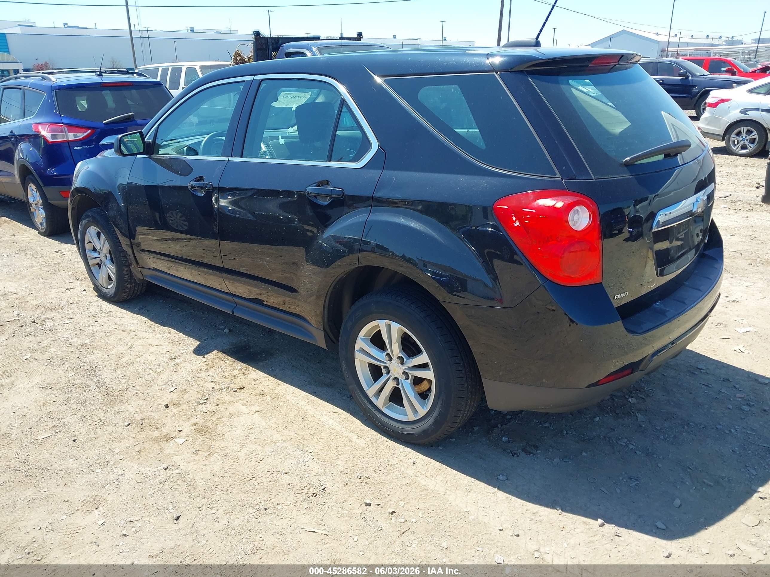 2015 Chevrolet Equinox Ls Black vin: 2GNFLEEK1F6141093