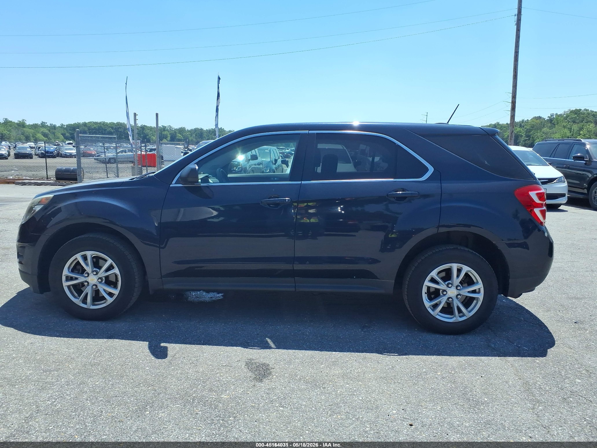 2017 Chevrolet Equinox Ls Blue vin: 2GNFLEEK1H6328112