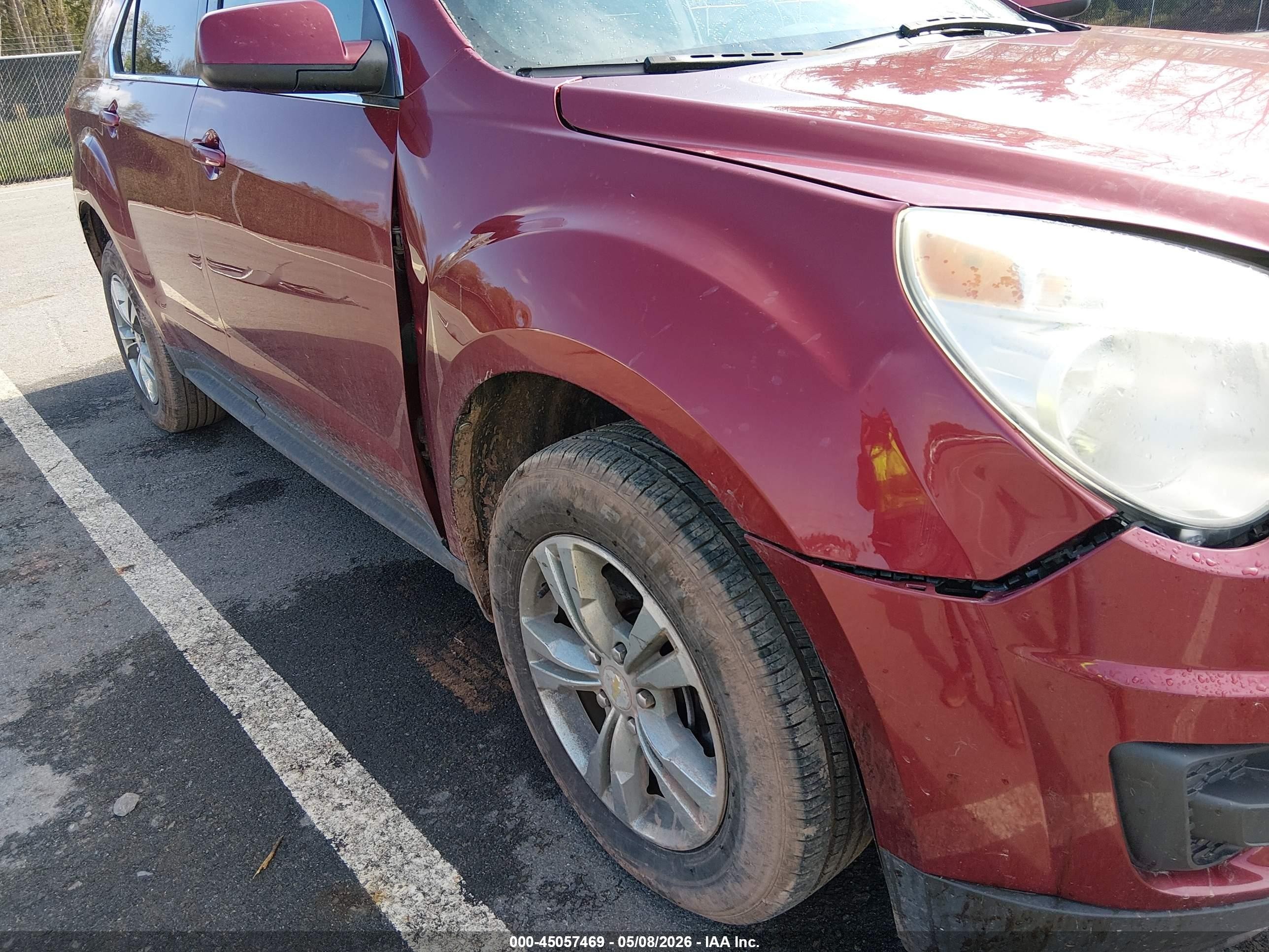 2012 Chevrolet Equinox 1lt Red vin: 2GNFLEEK2C6227301
