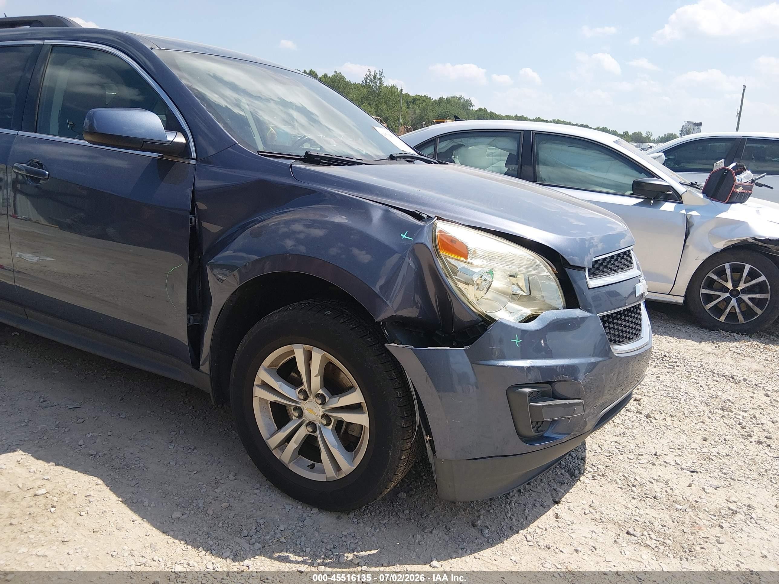 2013 Chevrolet Equinox Lt Blue vin: 2GNFLEEK2D6208295