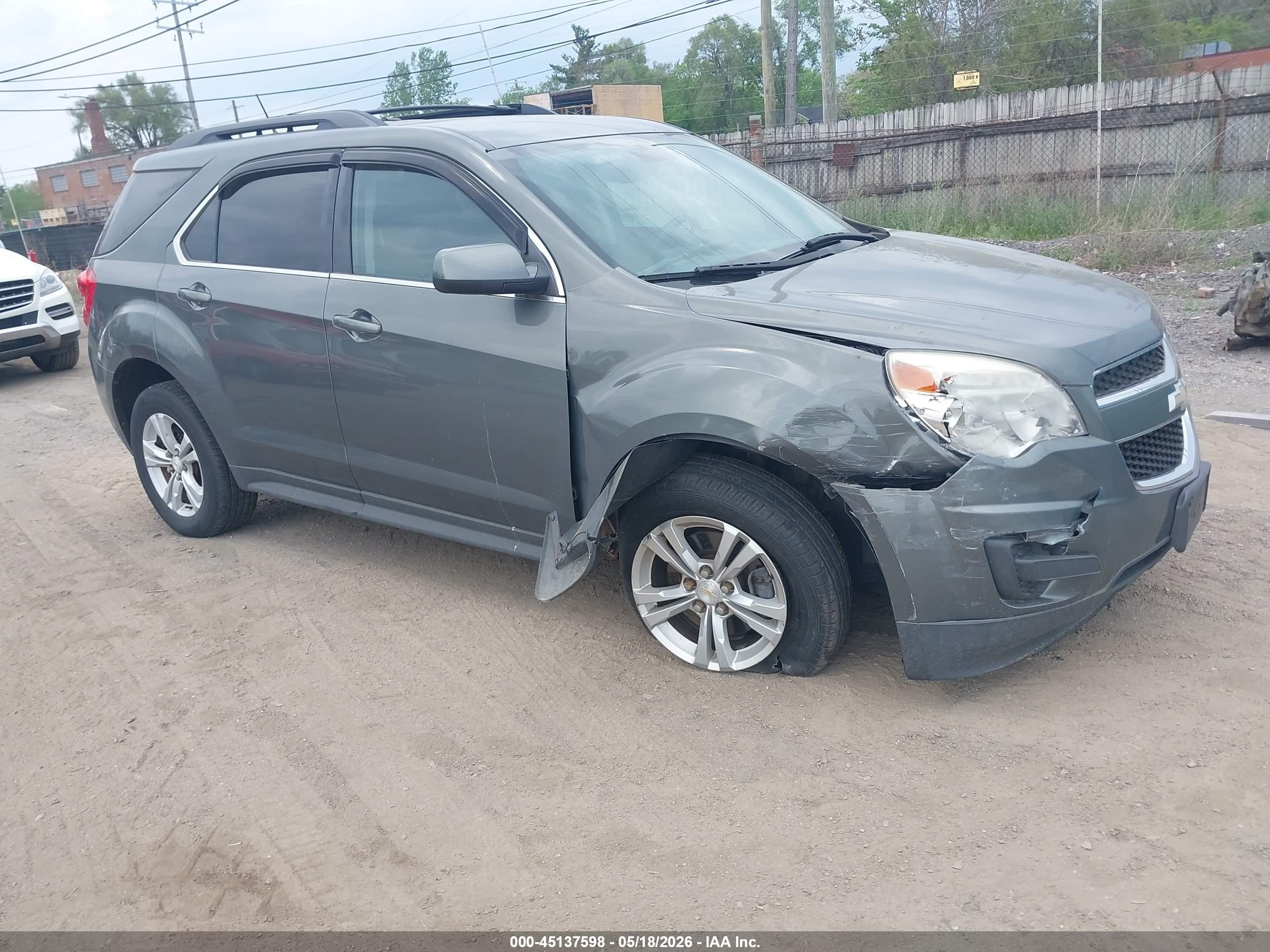 2013 Chevrolet Equinox Lt Gray vin: 2GNFLEEK2D6298063