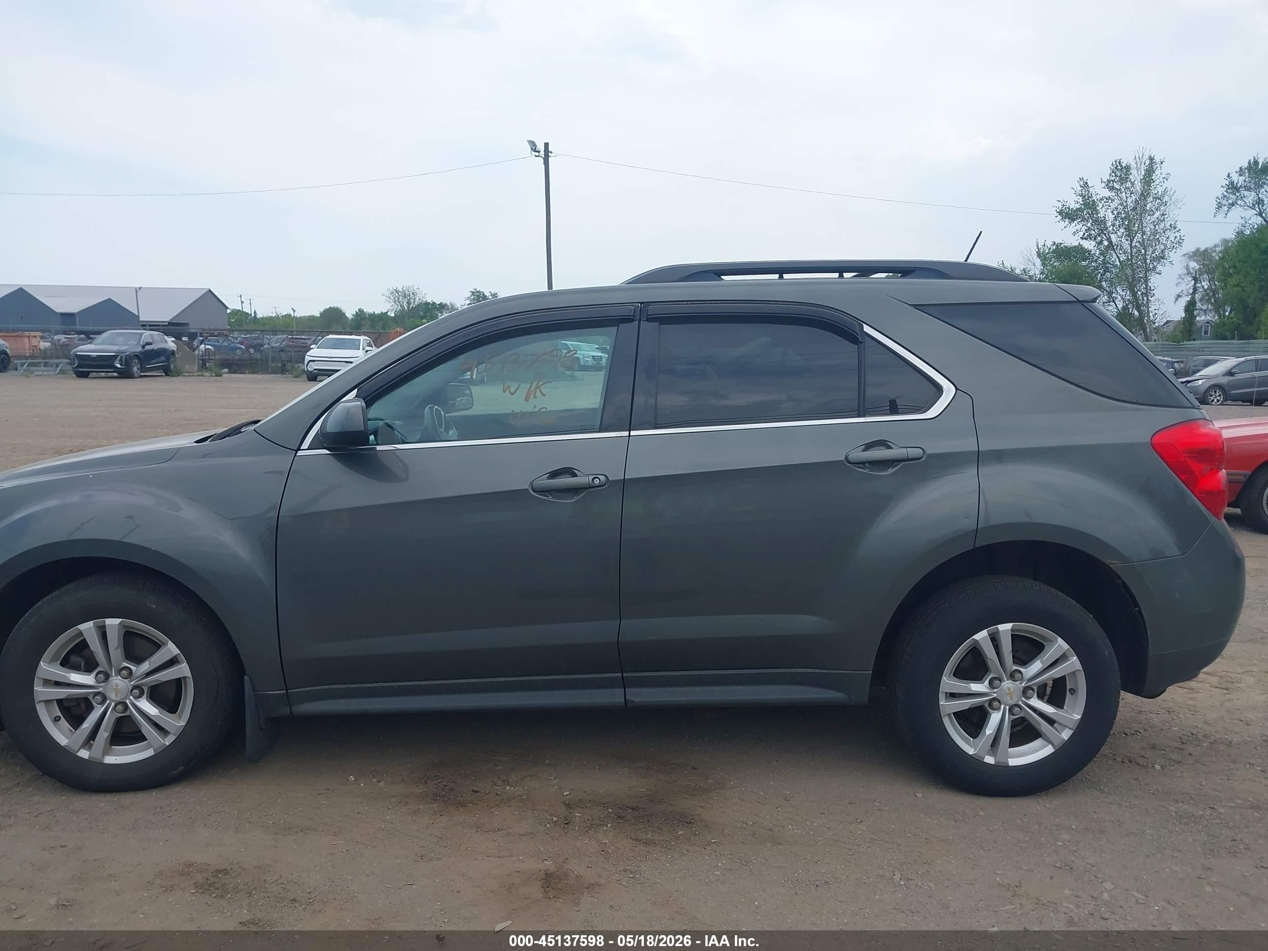2013 Chevrolet Equinox Lt Gray vin: 2GNFLEEK2D6298063